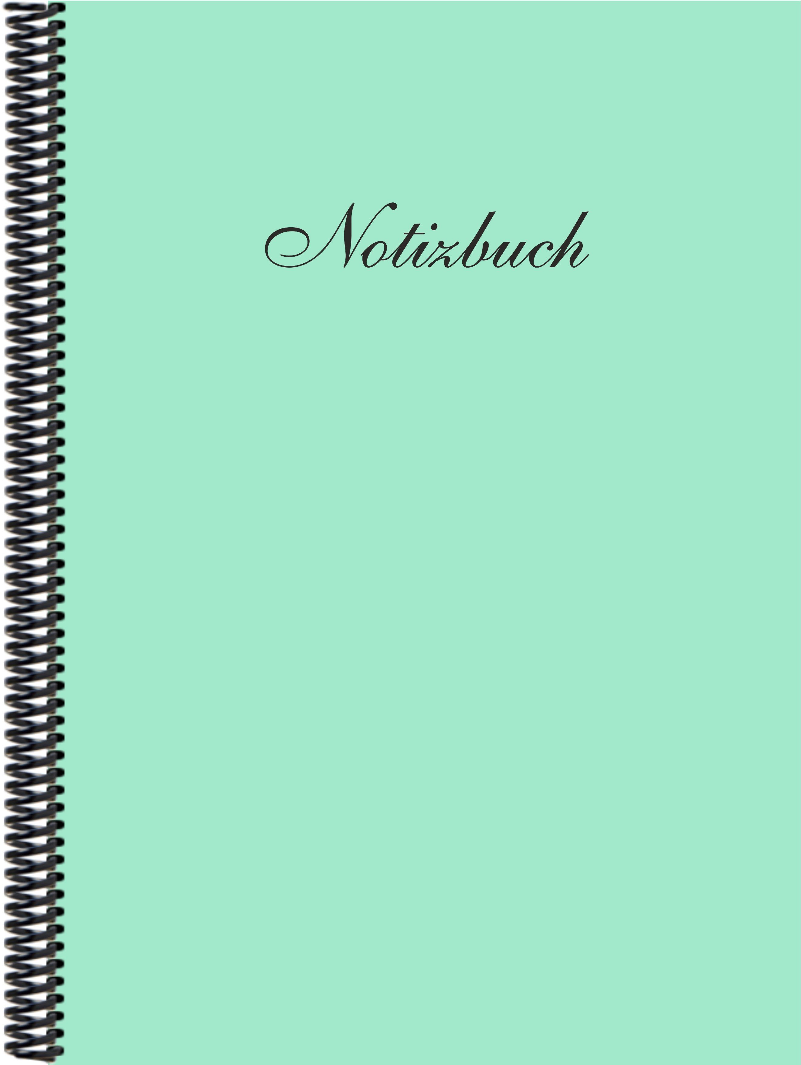 E&Z Verlag Gmbh Notizbuch Notizbuch DINA4 liniert, in der Trendfarbe mint