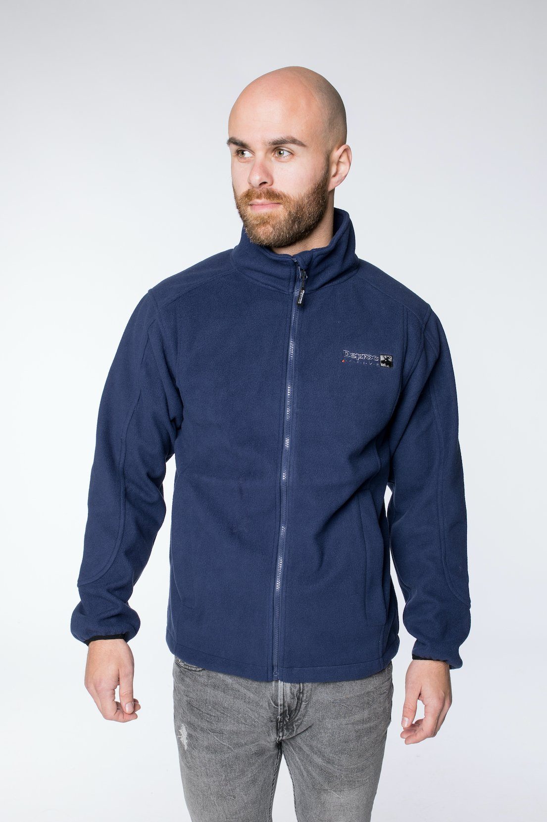 & DEPROC Active Funktionsfleecejacke WHITELAKE Stehkragen Fleecejacke navy CS Midlayer MEN mit