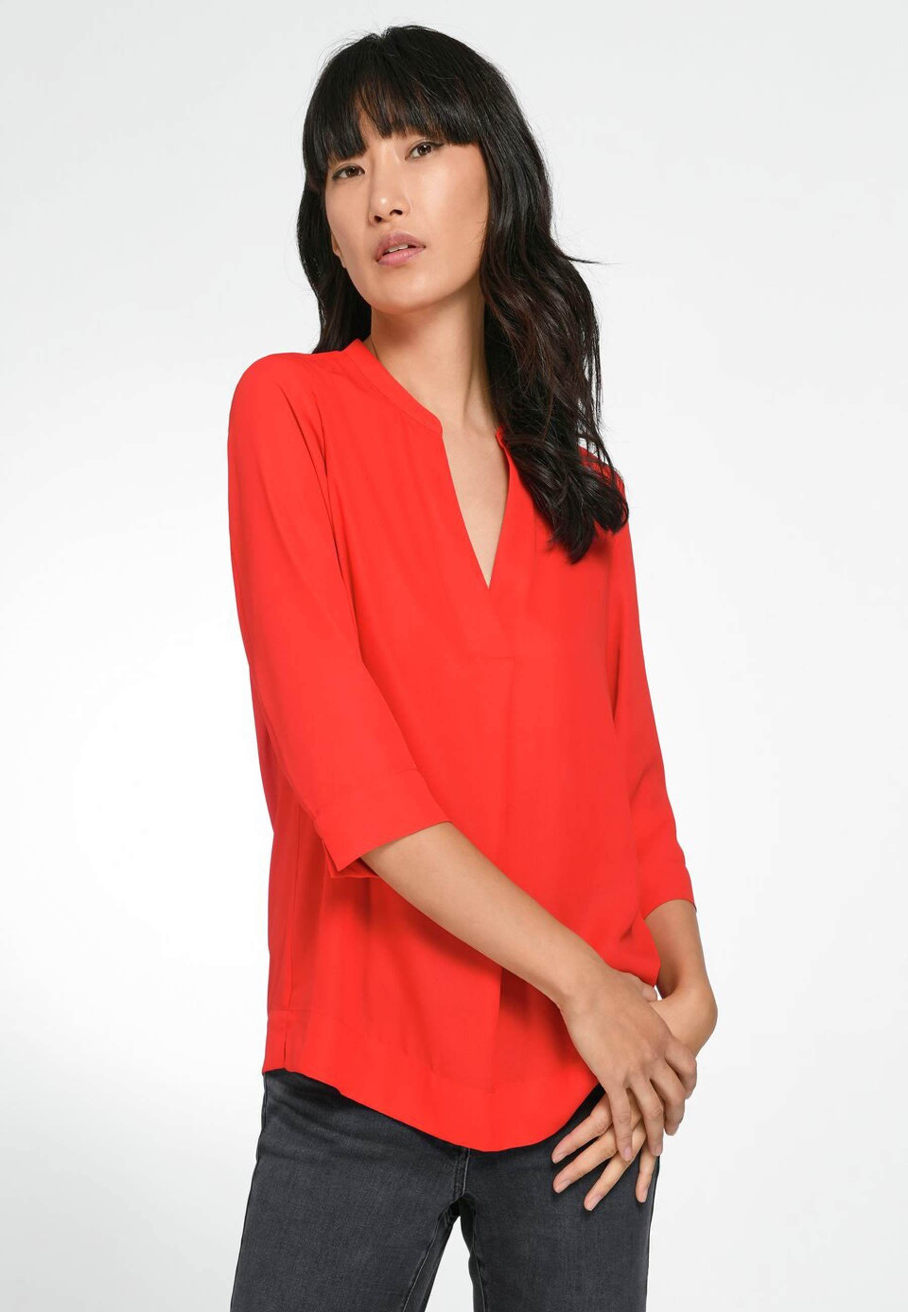 Basler Klassische Bluse Blouse mit modernem Design rot