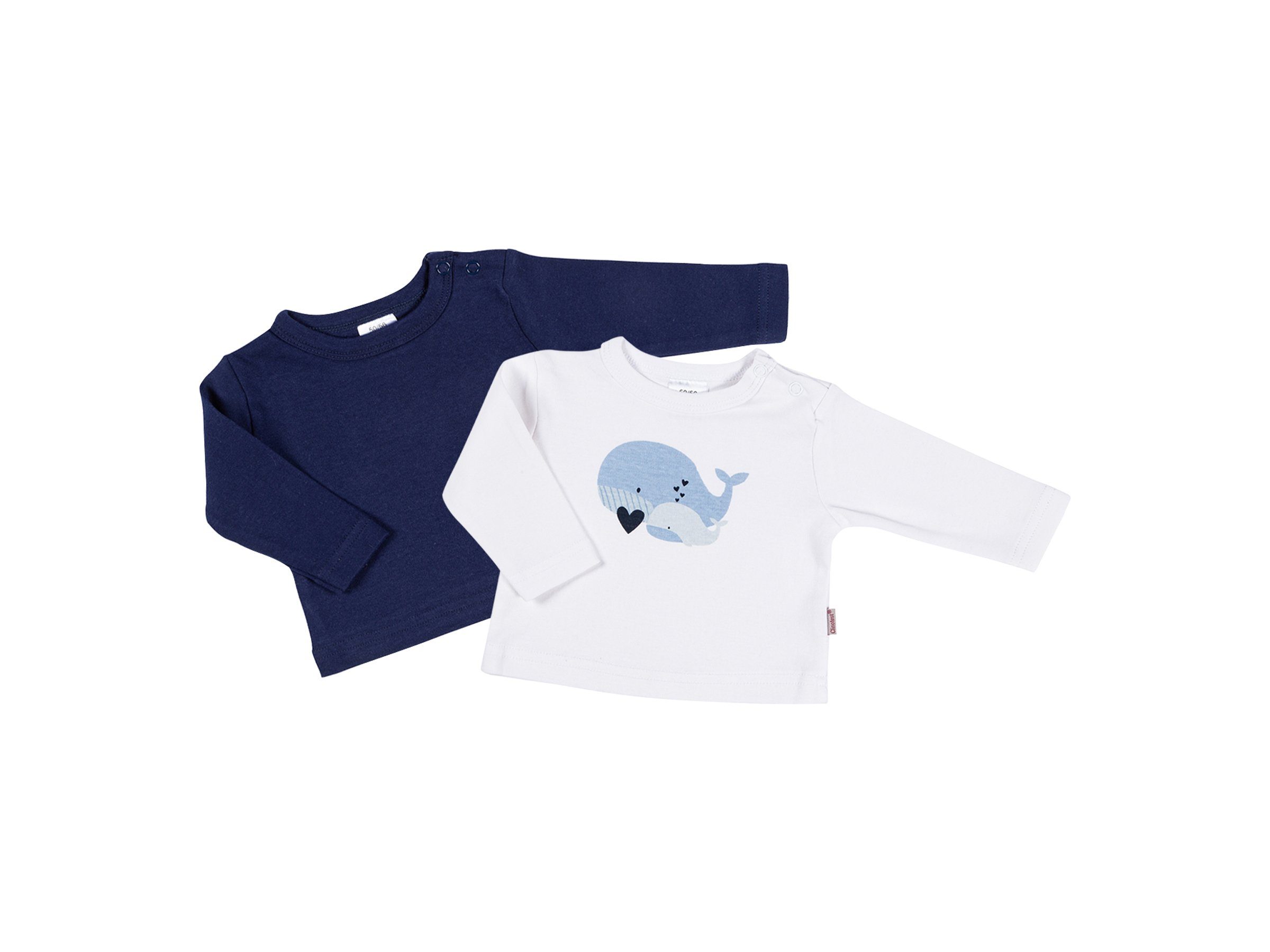 Clinotest Langarmshirt Unisex Baby Langarmshirts 2er Doppelpack, 100% Baumwolle