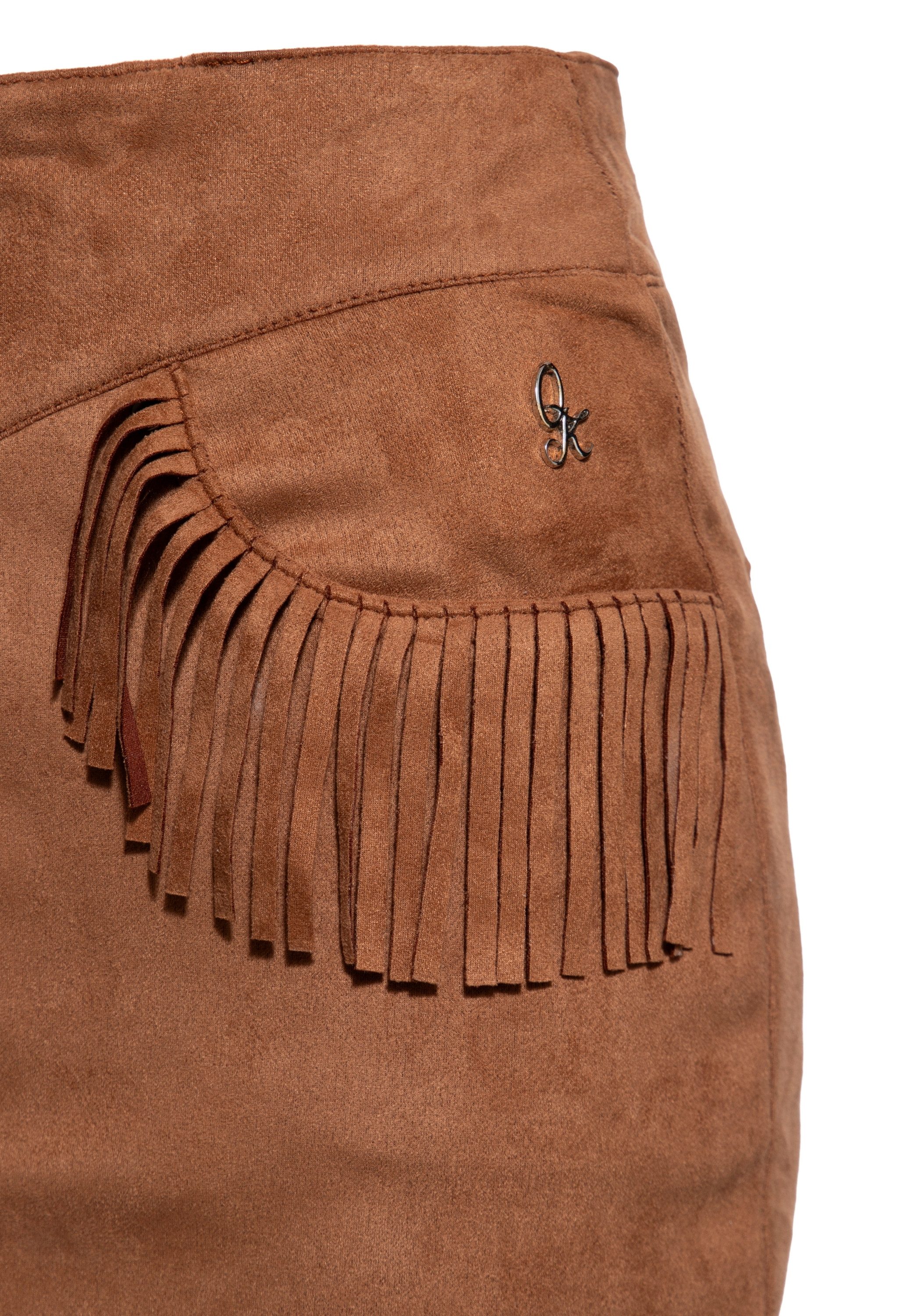 QueenKerosin Bleistiftrock mit Fransen