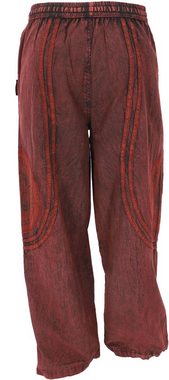 Guru-Shop Relaxhose Stonewash Yogahose, Unisex Baumwoll-Goa-Hose.. Retro, Ethno Style, alternative Bekleidung