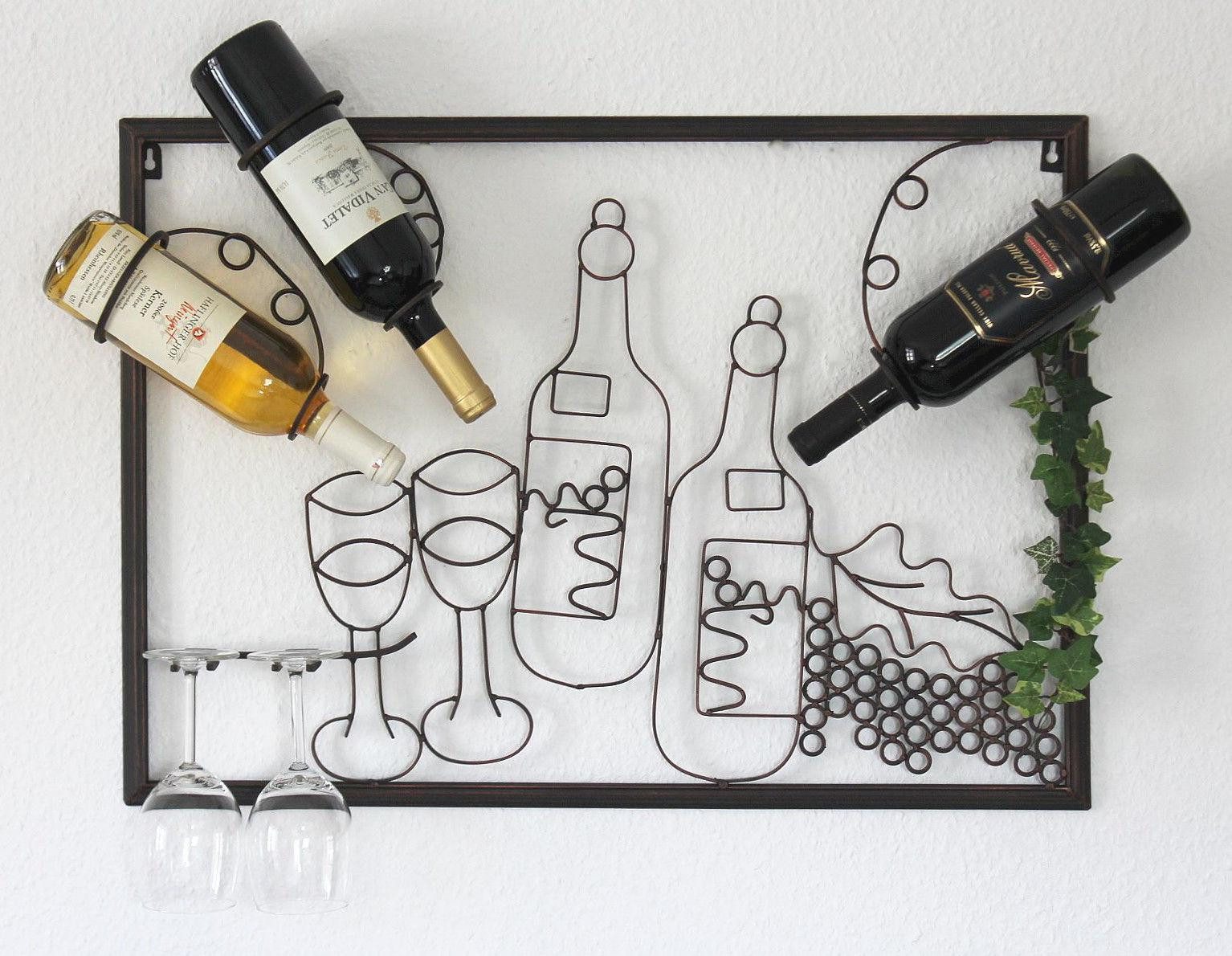 DanDiBo Weinregal mit Glashalter Wand Wandbild günstig online kaufen