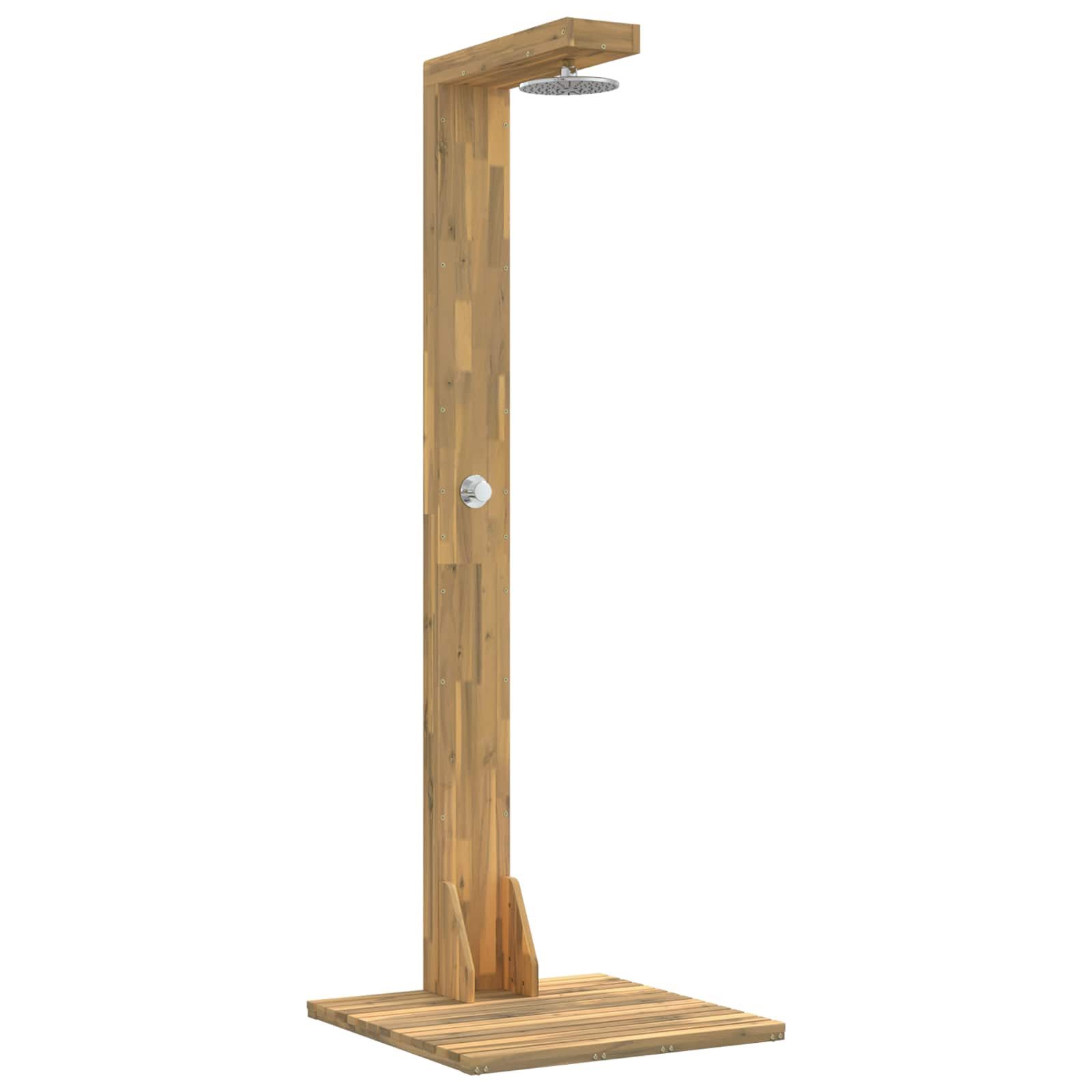 vidaXL Gartendusche 75 x 74 x 210,5 cm Gartendusche 210,5 cm Massives Akazienholz und Edel