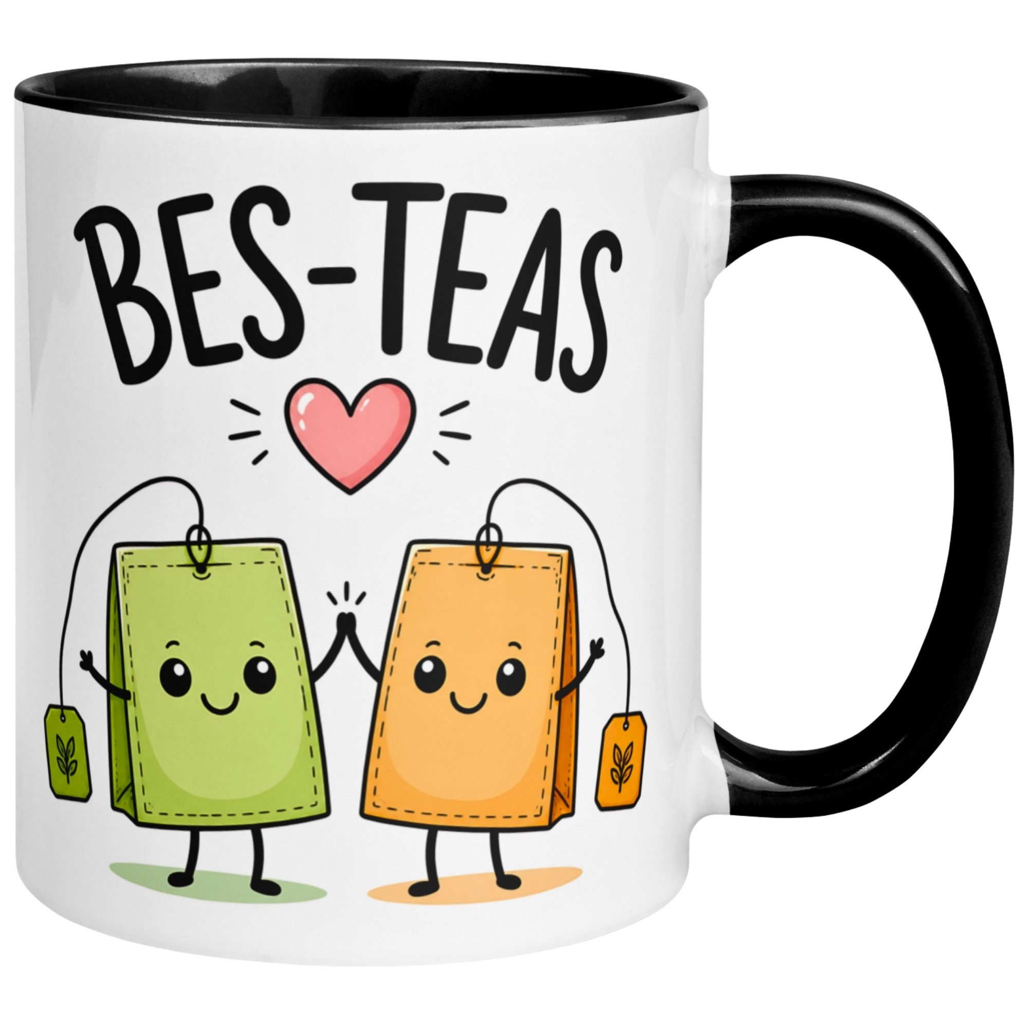 Momentals Tasse Freundschaft – Bes-Teas – Geschenk Besties Beste Freundin Freund, Gratis Versand · Links-&Rechtshänder · Spülmaschinenfest