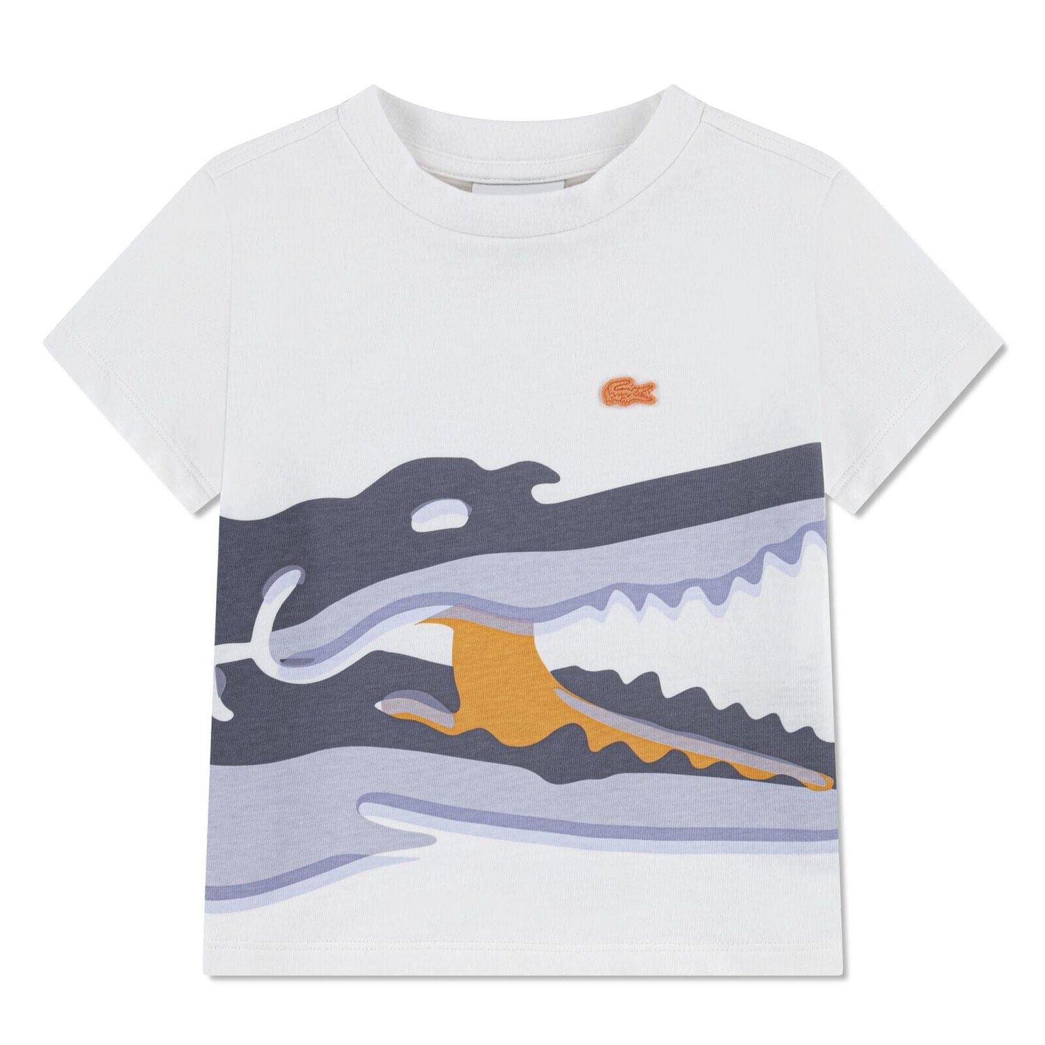 Lacoste T-Shirt Lacoste Kids T-Shirt “Watercolor Croc” – Weiß