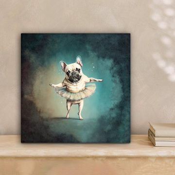OneMillionCanvasses® Leinwandbild Hund - Tutu - Ballett - Abstrakt - Porträt - Kind, (1 St), Leinwand Bilder für Wohnzimmer Schlafzimmer