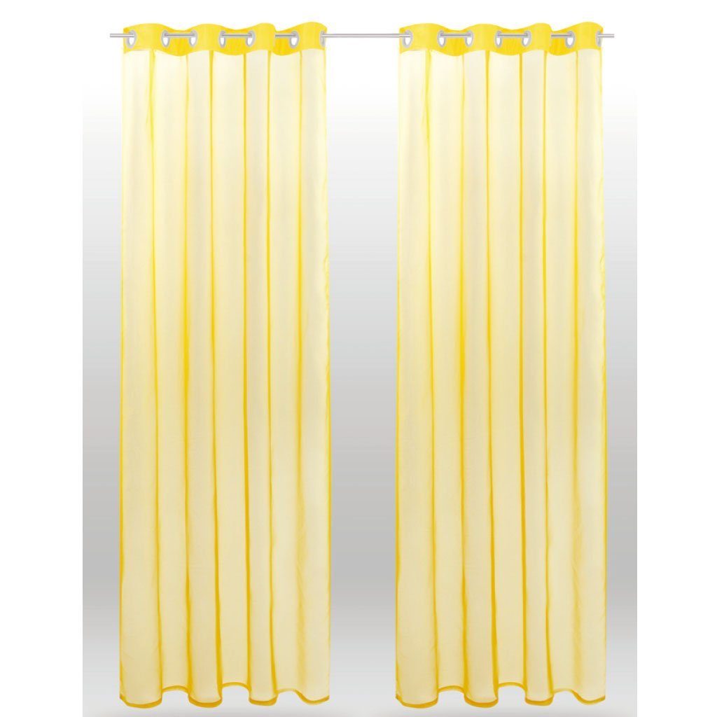 Bestlivings Dekoschal Noella Ösen Voile 140 cm x 145 cm Beige 2er Pack günstig online kaufen