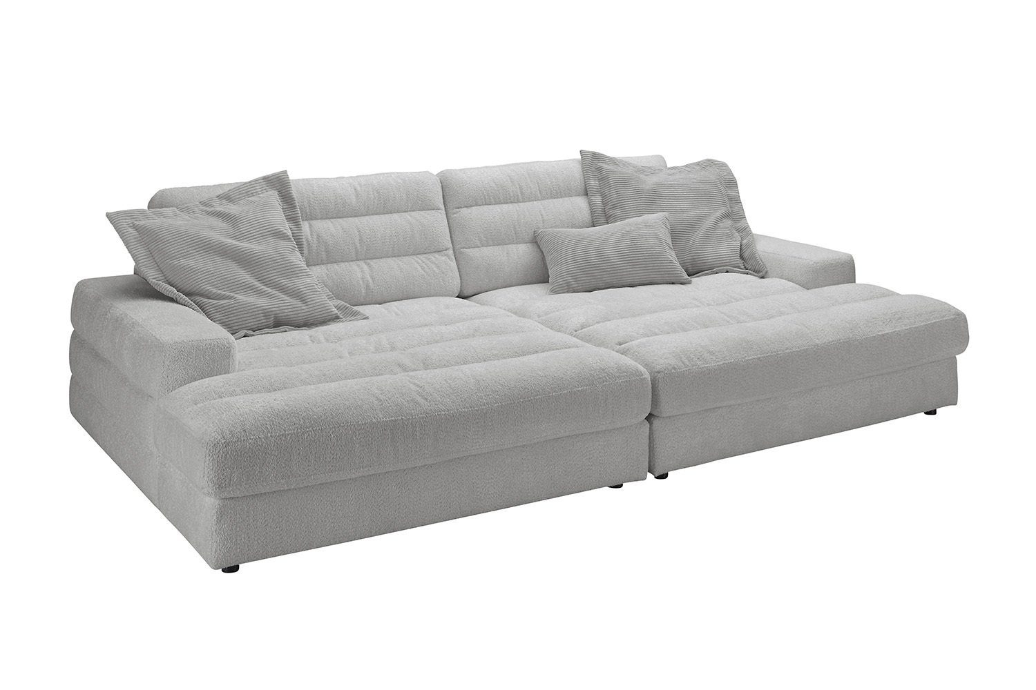 KAWOLA verschiedene Stoff Farben grau LANA, Big-Sofa