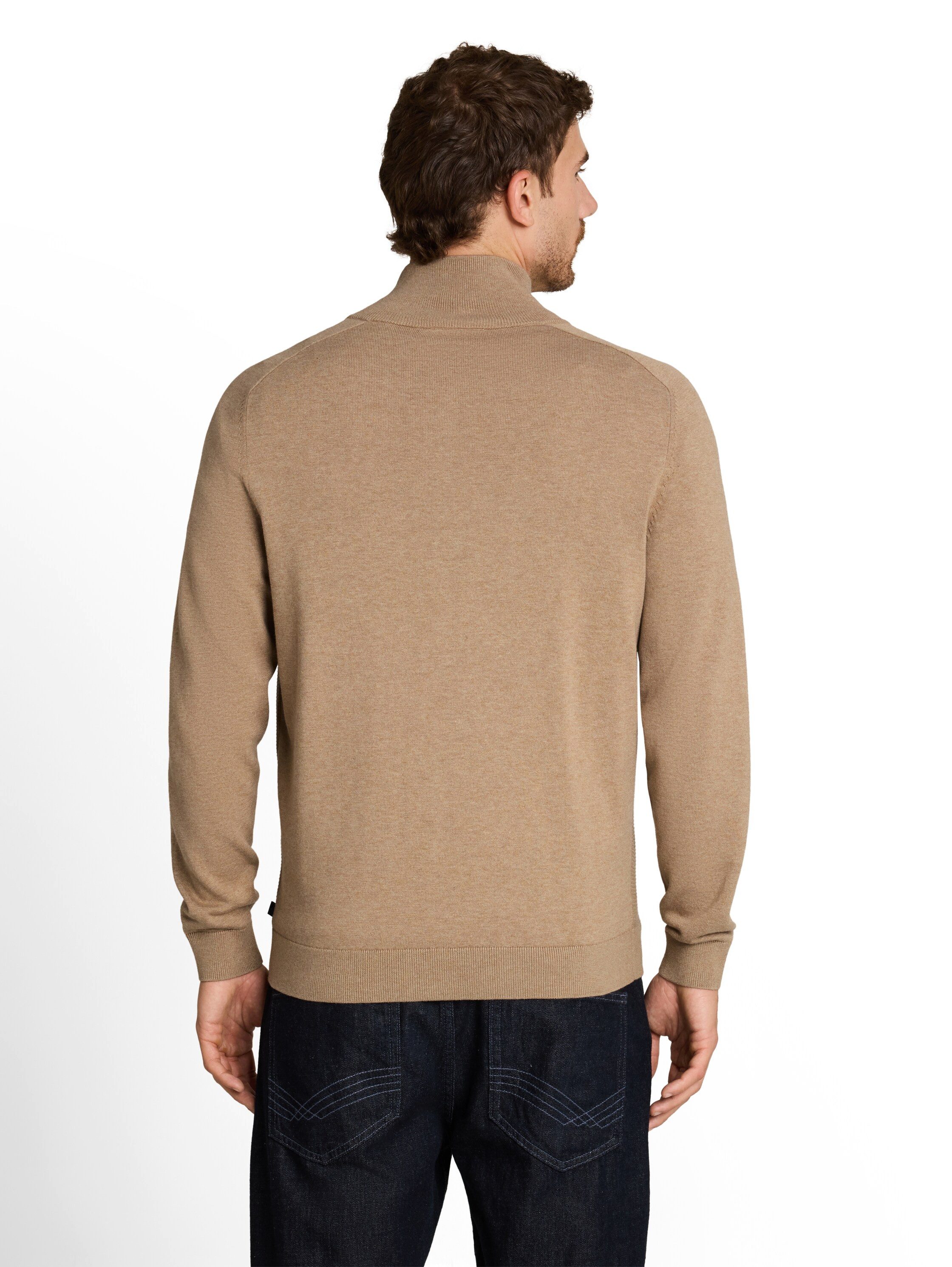 TOM TAILOR Strickjacke mit Logo Stickerei