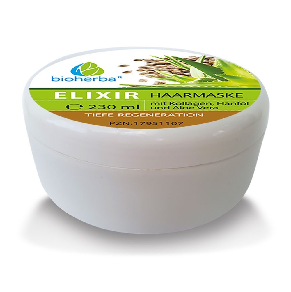 Pflege-Set Elixir Haarmaske mit Kollagen, Aloe Vera und Hanföl 230 ml