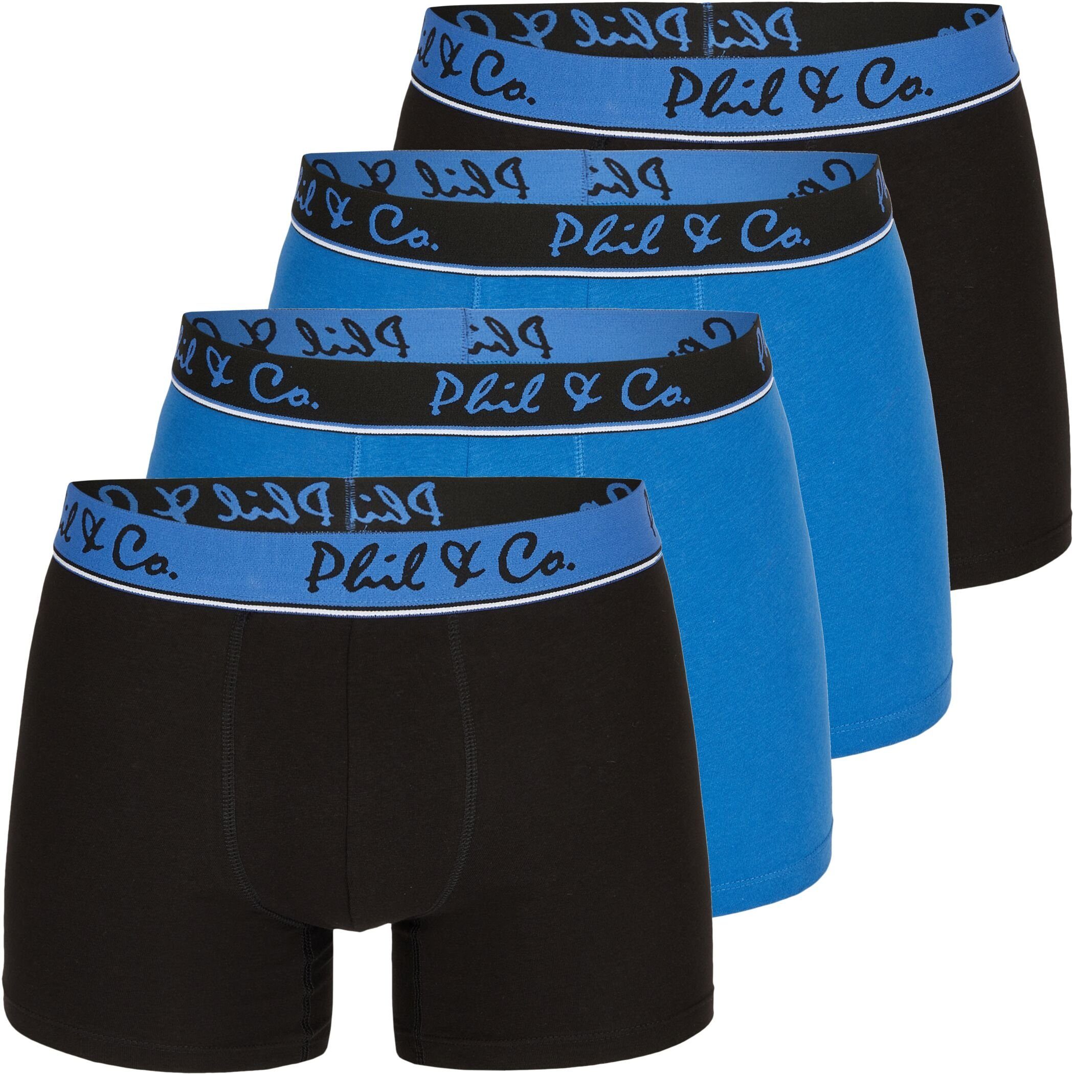 Phil & Co. Boxershorts 4er Pack Phil & Co Berlin Jersey Boxershorts Trunk Short Pant FARBWAHL (1-St) DESIGN 16