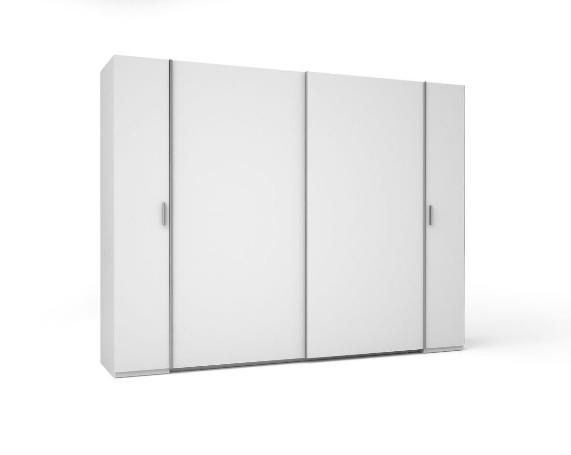 Lukas Möbel Kleiderschrank Kleiderschrank Store 270 cm 4-türig weiß Schubladen wählbar Schubladen