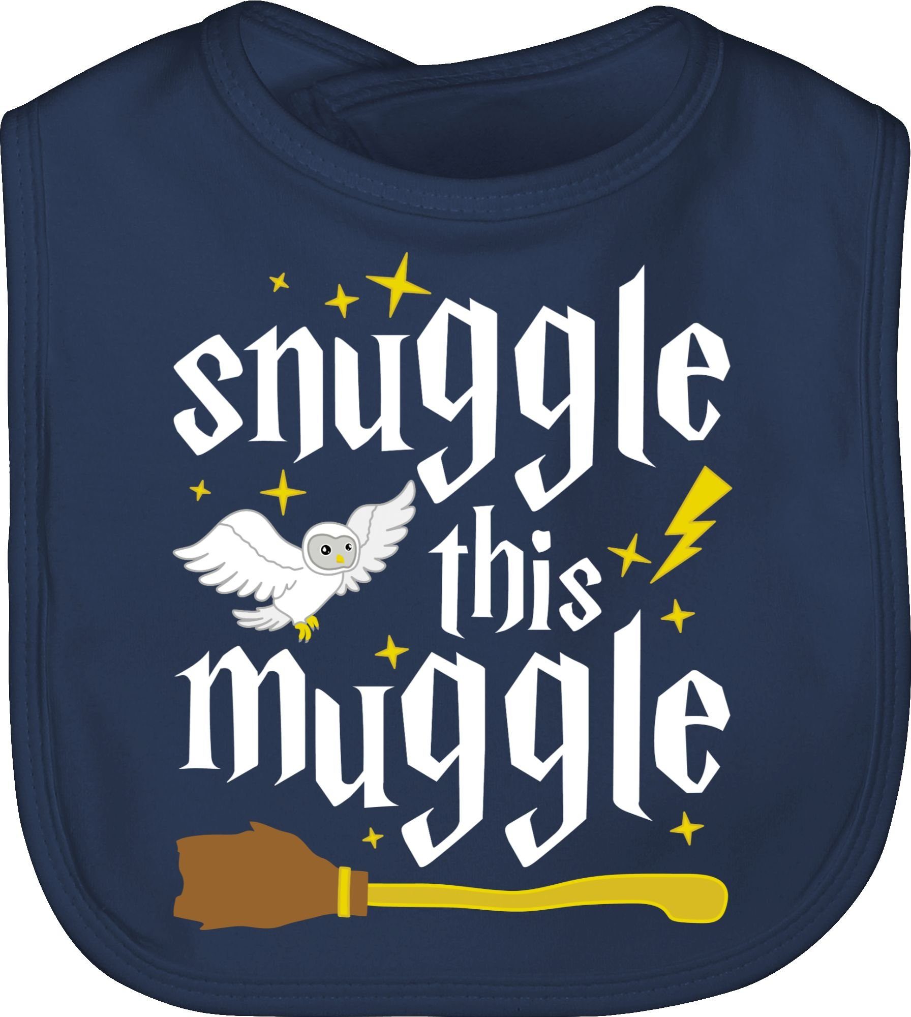 Shirtracer Lätzchen Snuggle This Muggle Harry, Strampler Baby Mädchen & Junge 1 Navy Blau