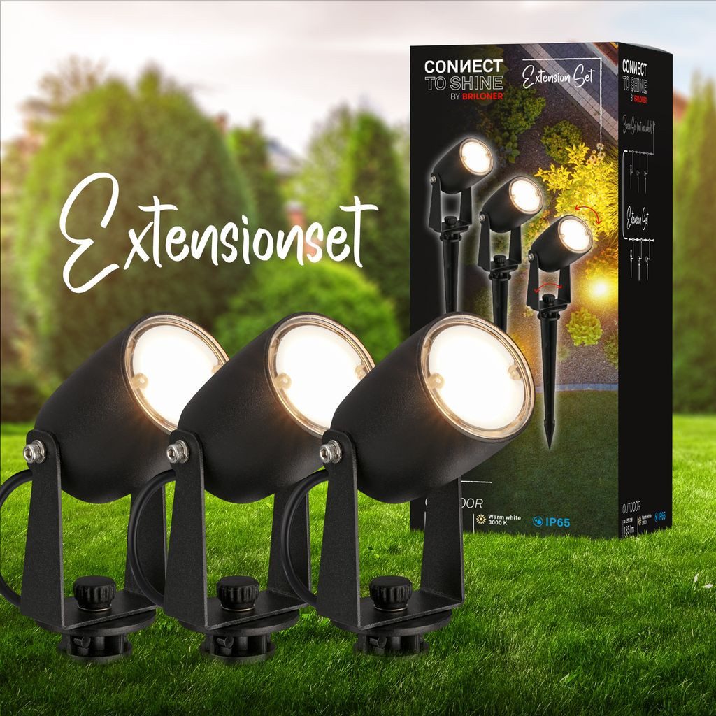 Briloner Leuchten Gartenstrahler 3928035, LED fest integriert, 2700K - Extra-Warmweiß