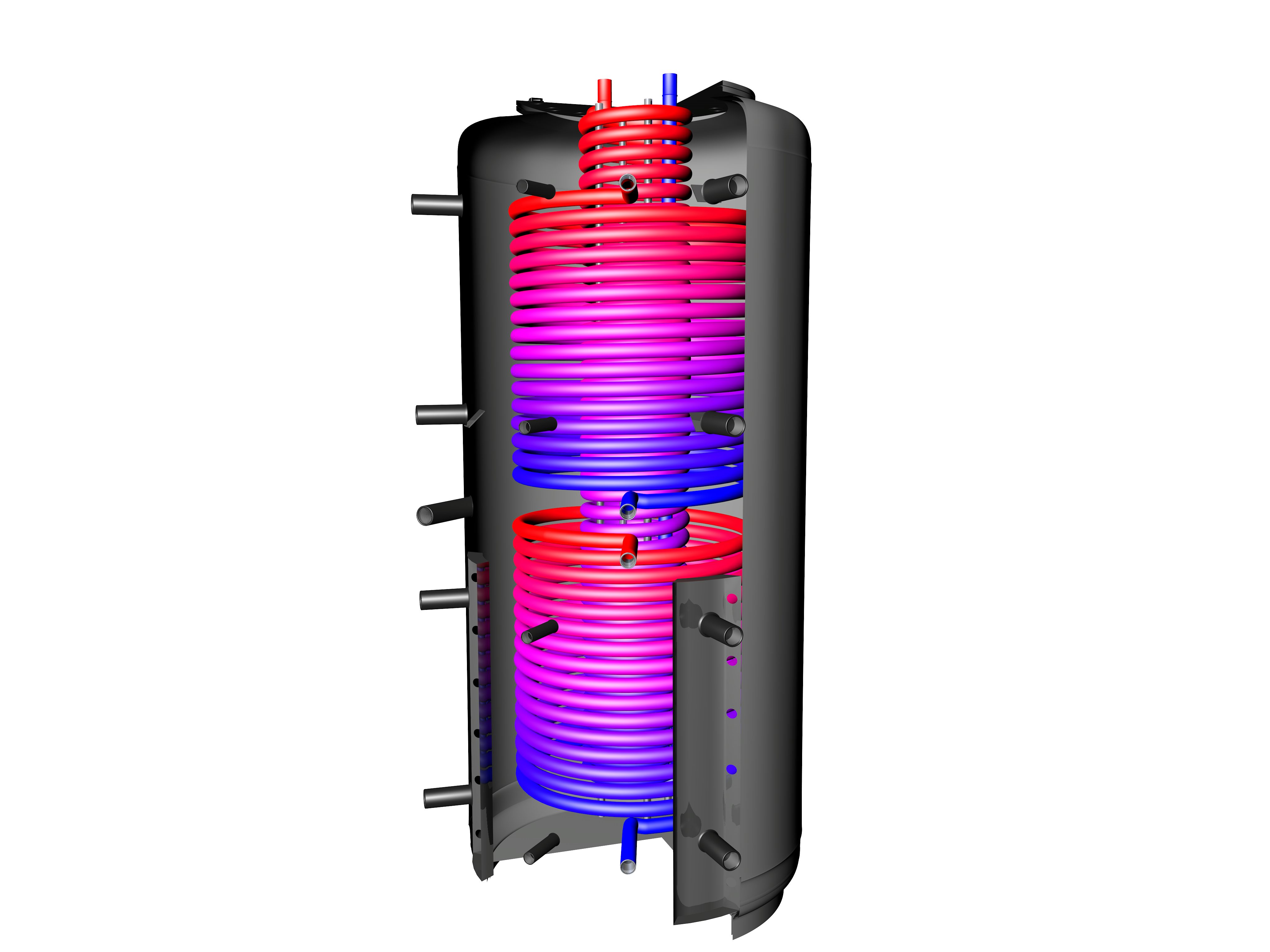 Alpha Thermotec Wärme-Pufferspeicher Hygienespeicher exkl. Isolierung - 2 WT, 800 l