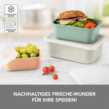 GOURMETmaxx Frischhaltedose Lunchbox Brotdose nachhaltig, (6-tlg), Vorratsdosen mit Aromaschutz stapelbar