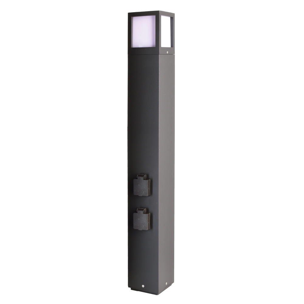 Deko-Light Sockelleuchte Wegeleuchte Facado Socket in Dunkelgrau E27 IP54 1000mm, keine Angabe, Leuchtmittel enthalten: Nein, warmweiss, Gartensteckdosen