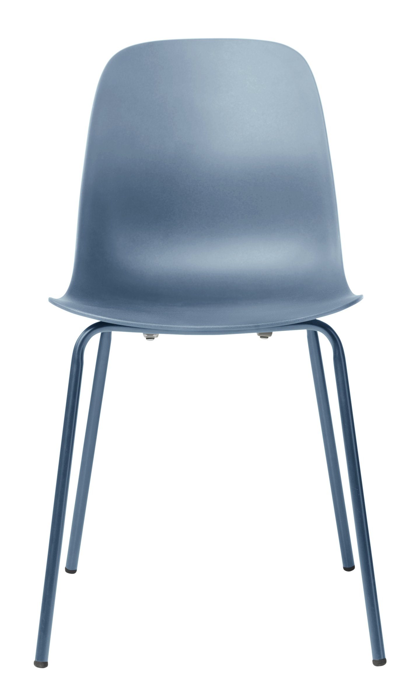 möbelando Stuhl Metall aus mit Blau (4er-Set), WHITBY Absetzungen in Blau in Blau Lackiert