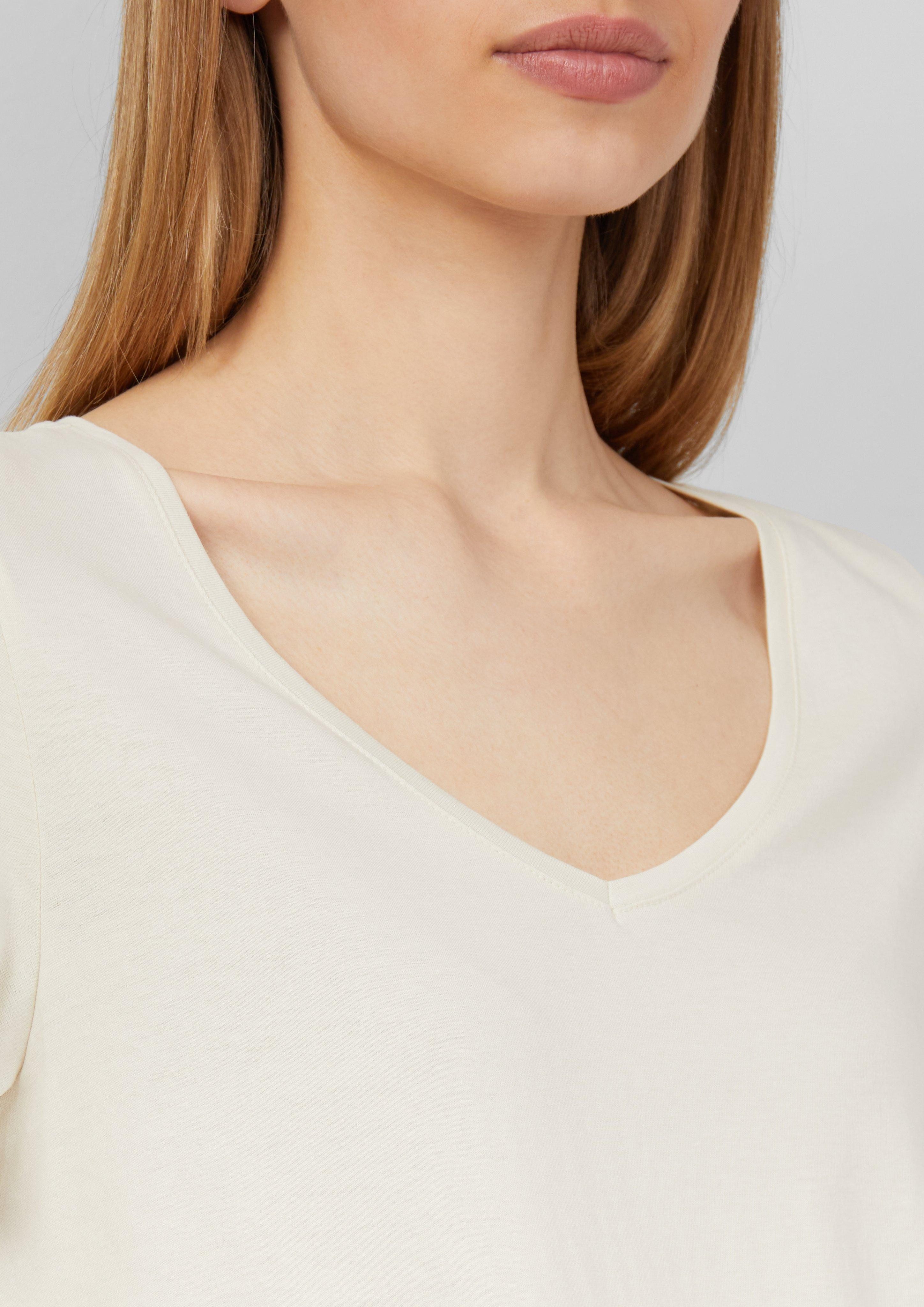 s.Oliver Kurzarmshirt Weiches T-Shirt aus Baumwolle günstig online kaufen