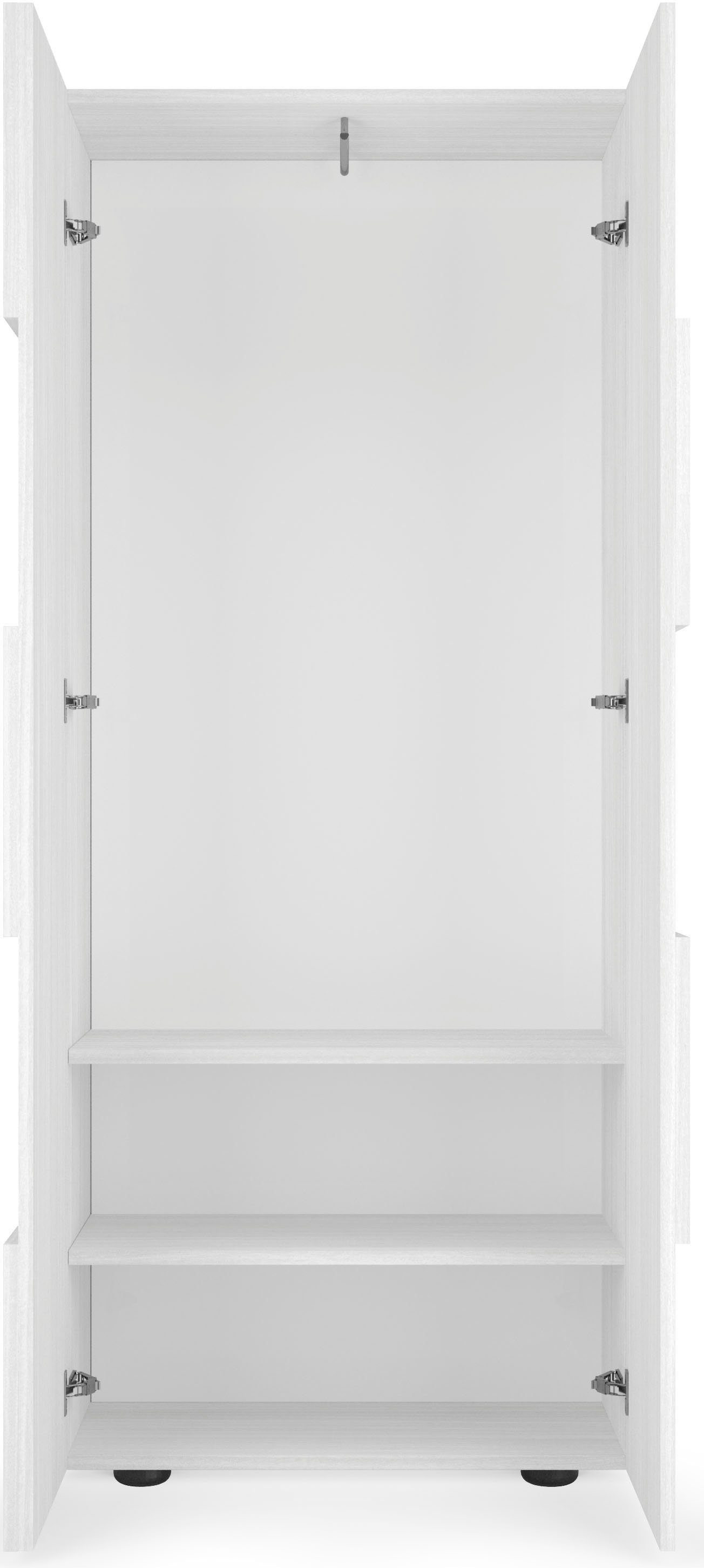 Home affaire Garderobenschrank Dama Breite 78, Höhe 187 cm, Front 3D-Optik, Kleiderstange, 2 Einlegeböden, viel Stauraum