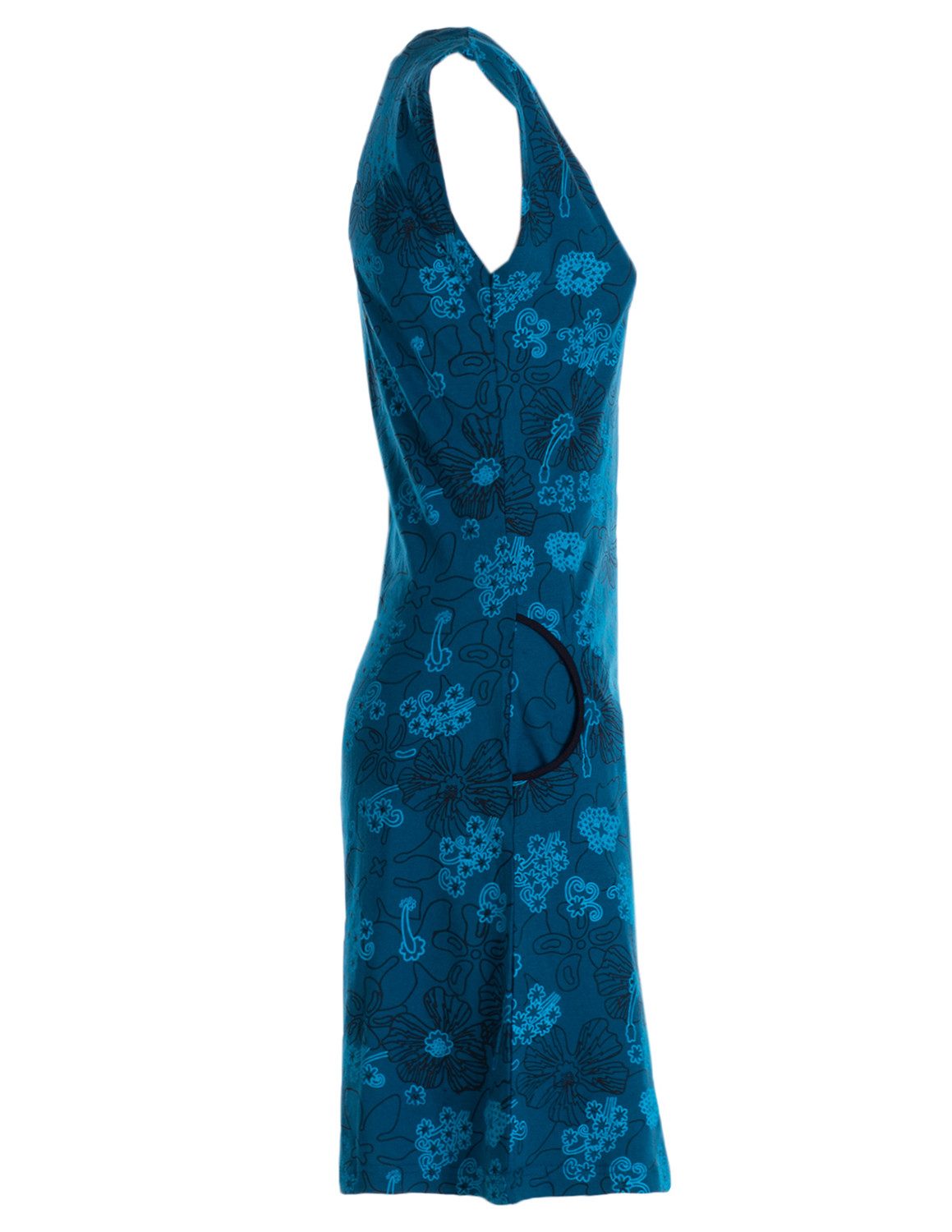 Vishes Tunikakleid Kurzarm Damen Sommer-Kleid Longshirt-Kleid Tunika-Kleid Mini-Kleid Hippie, Boho, Goa Style