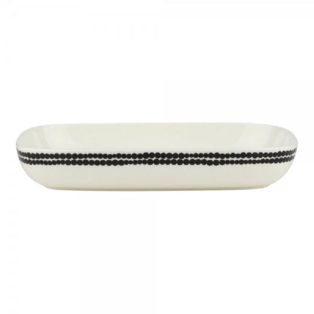 Marimekko Servierplatte Servierplatte Oiva Siirtolapuutarha Black White (18x25cm)
