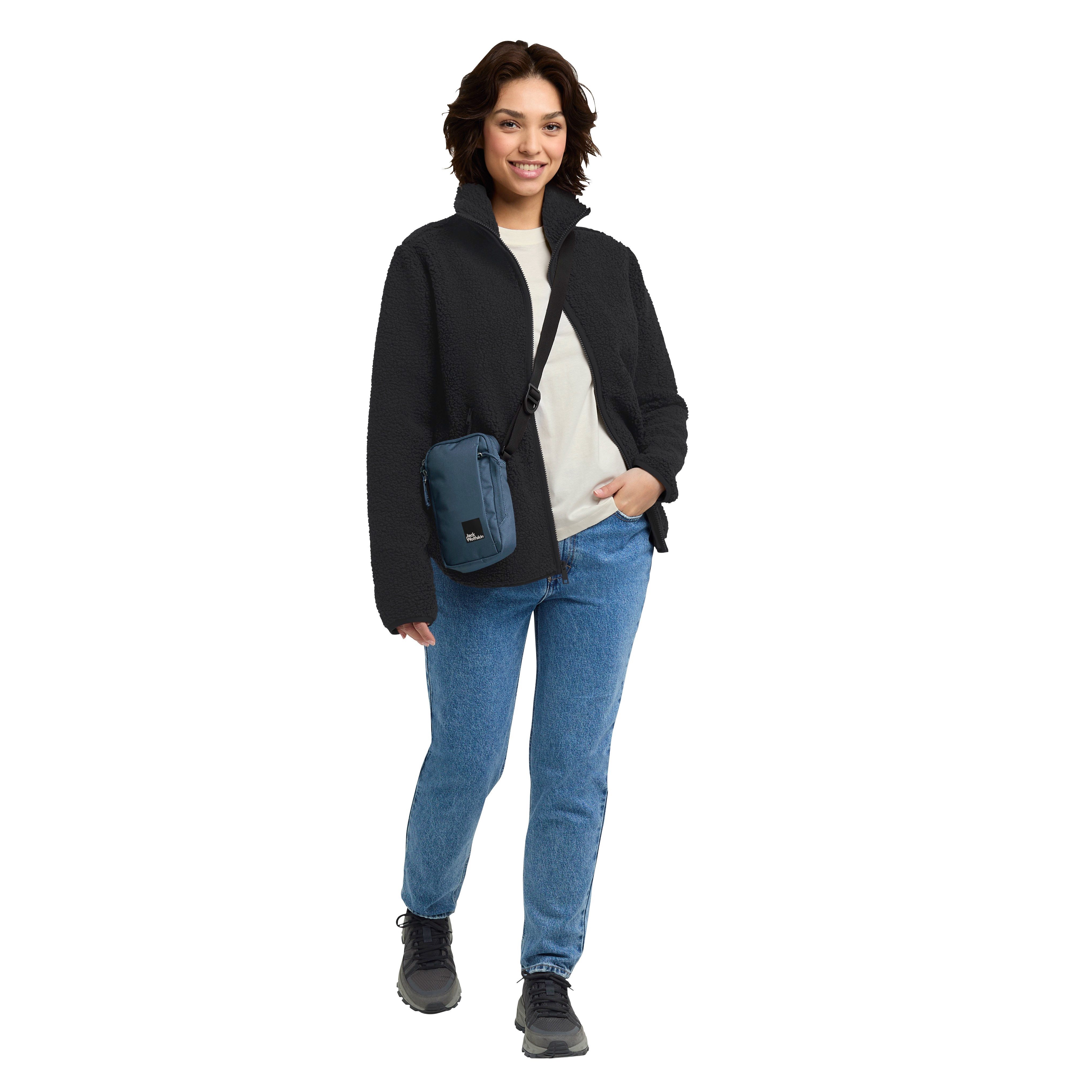 Jack Wolfskin Fleecejacke HIGH CURL JKT W mit durchgehendem Reißverschluss, aus Sherpa Fleece, atmungsaktiv