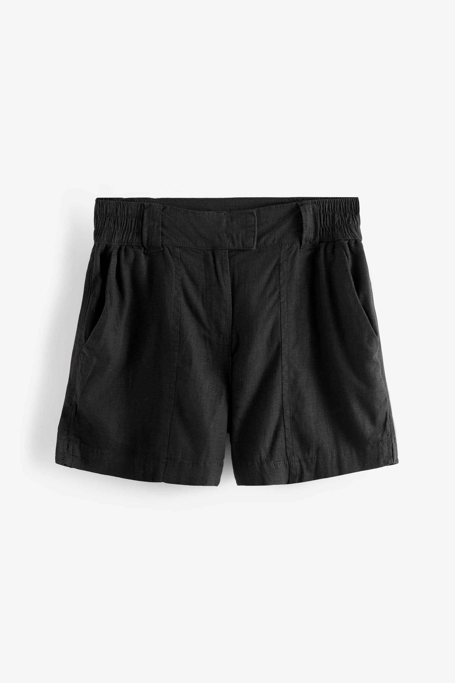 Next Shorts Shorts für Jungen aus Leinengemisch (1-tlg) Black