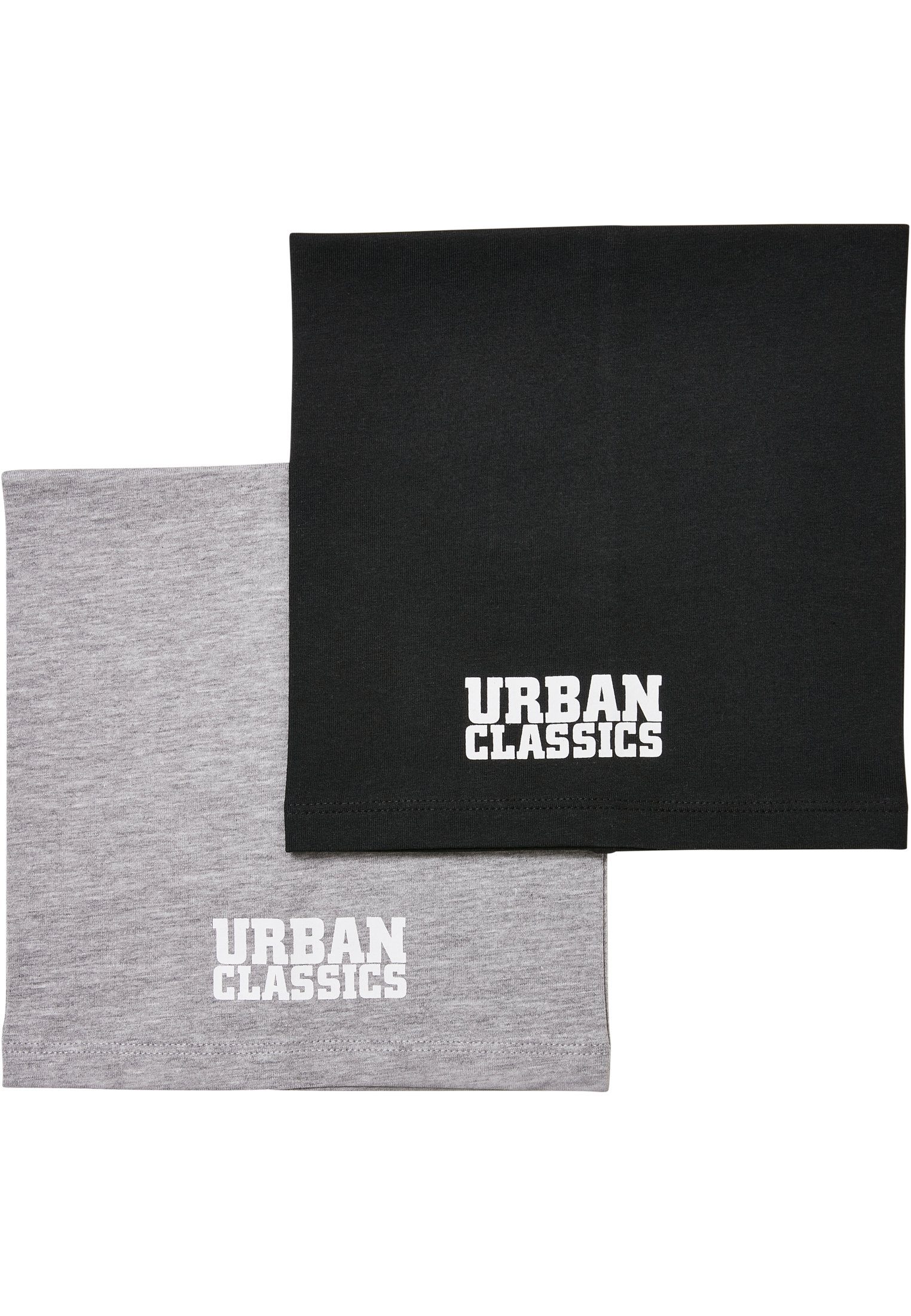 URBAN CLASSICS Loop Scarf Logo Unisex 2-Pack, Kids (1-St) black/heathergrey Tube