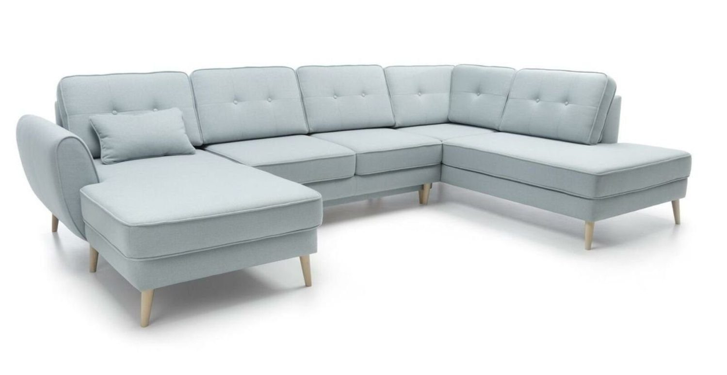 JVmoebel Ecksofa Wohnzimmer Möbel U Ecksofas in Textilsofa Form, Ecksofa Europe Design Made Sofa