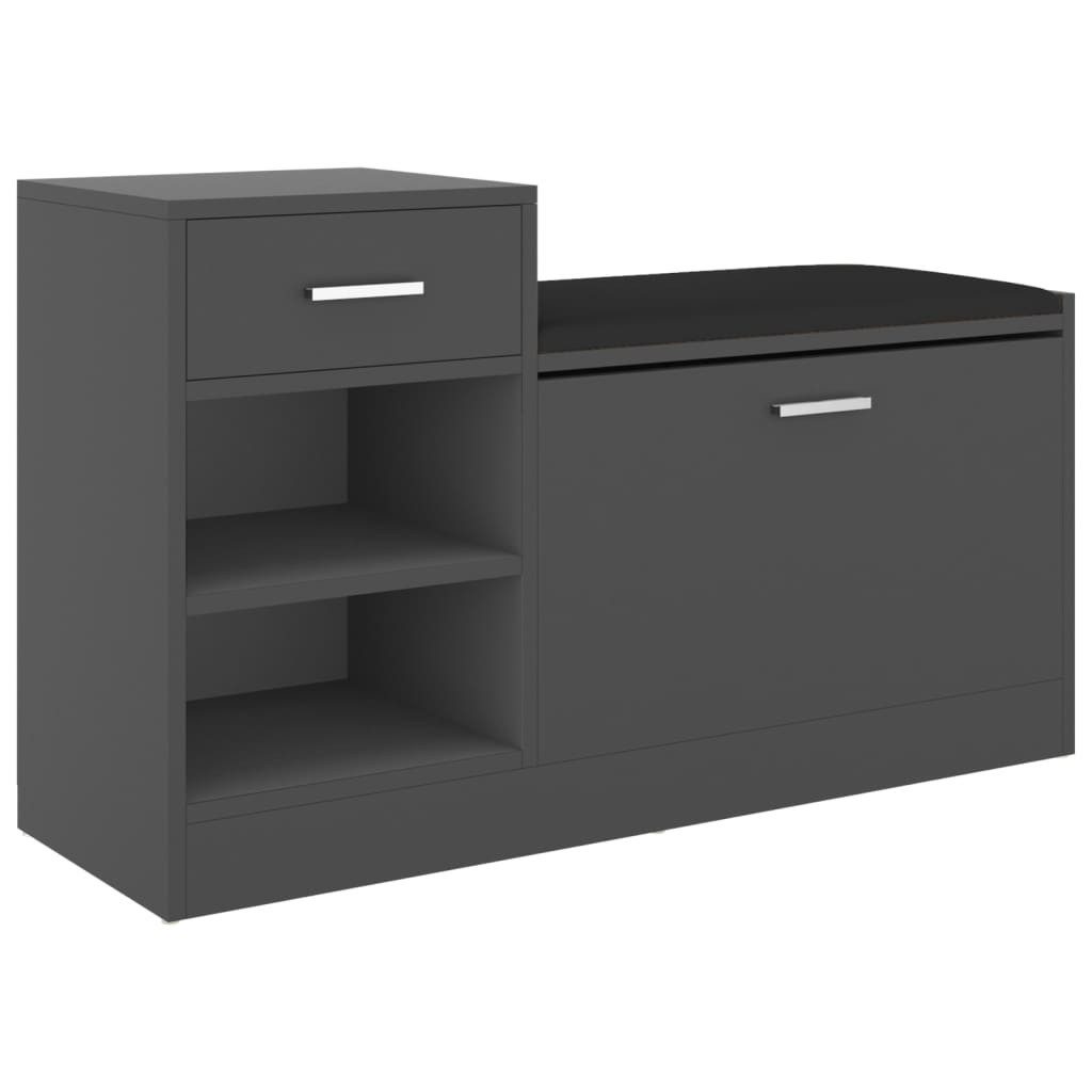 vidaXL Schuhregal Schuhbank Grau 94,5x31x57 cm günstig online kaufen