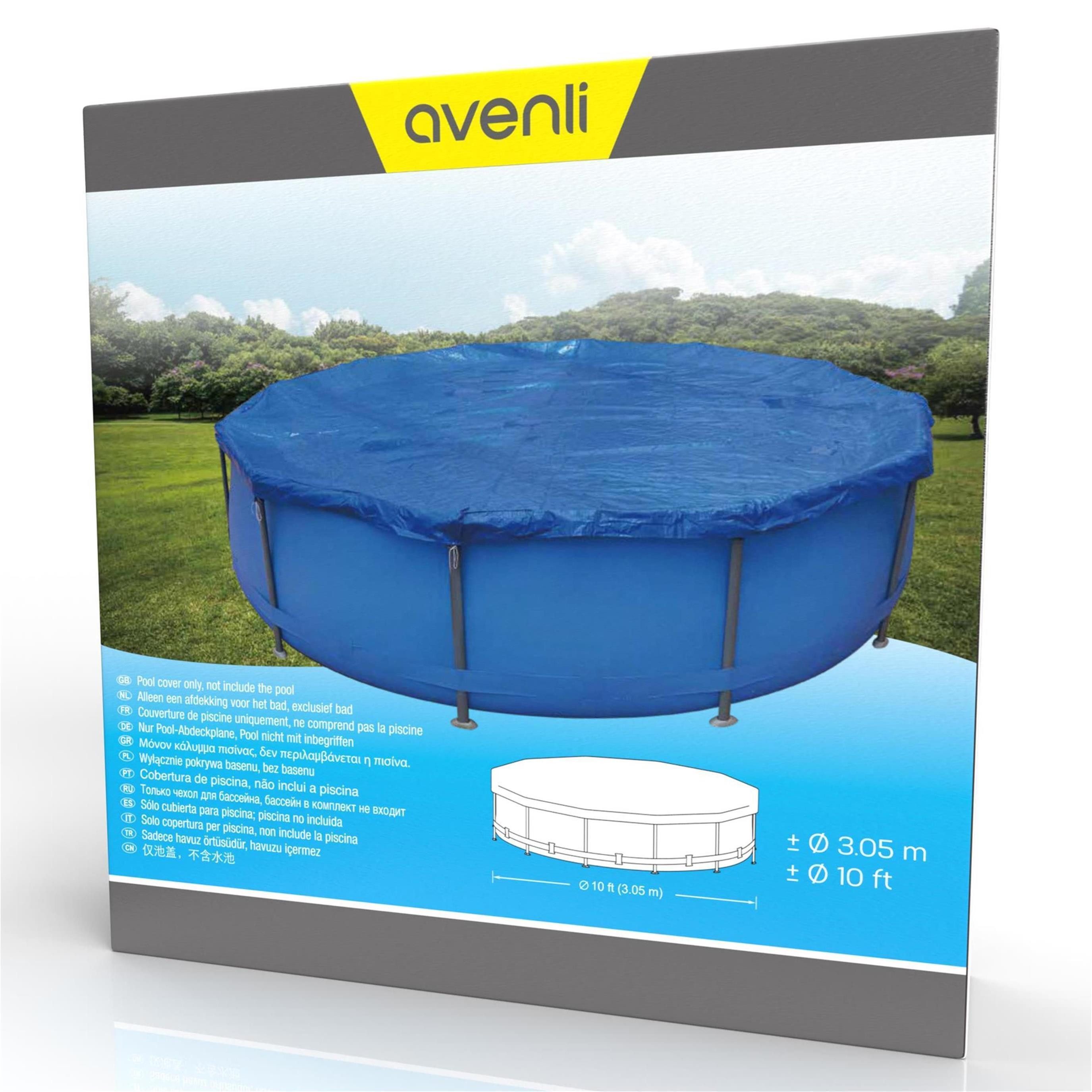 Avenli Pool-Abdeckplane Poolabdeckung für Ø 305 cm Frame Pools (für alle Stahlrahmenpools mit den Maßen 305 cm), zum Schutz vor Verschmutzungen