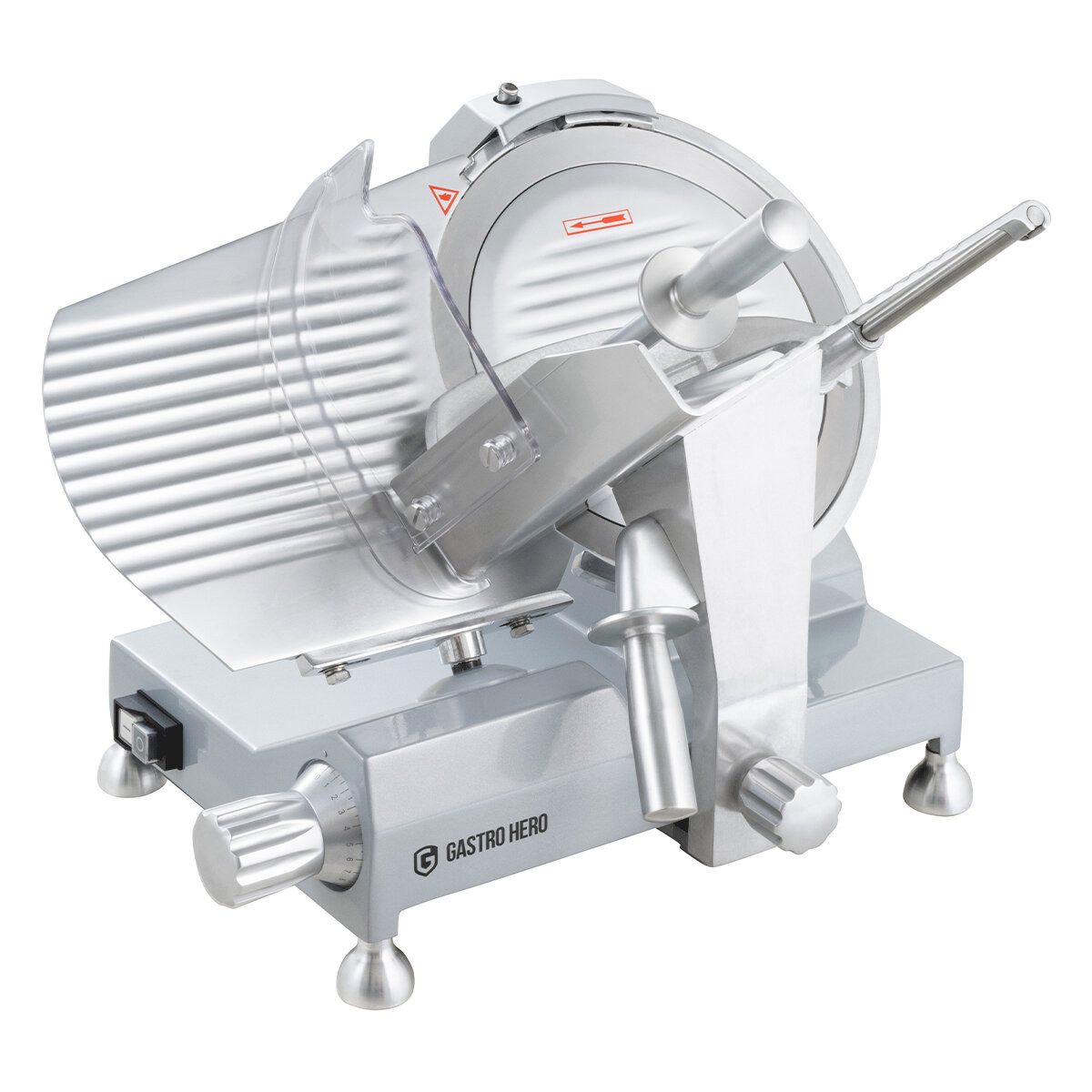 GastroHero Elektromesser Aufschnittmaschine ASM300, Wurstschneidemaschine, 250 W