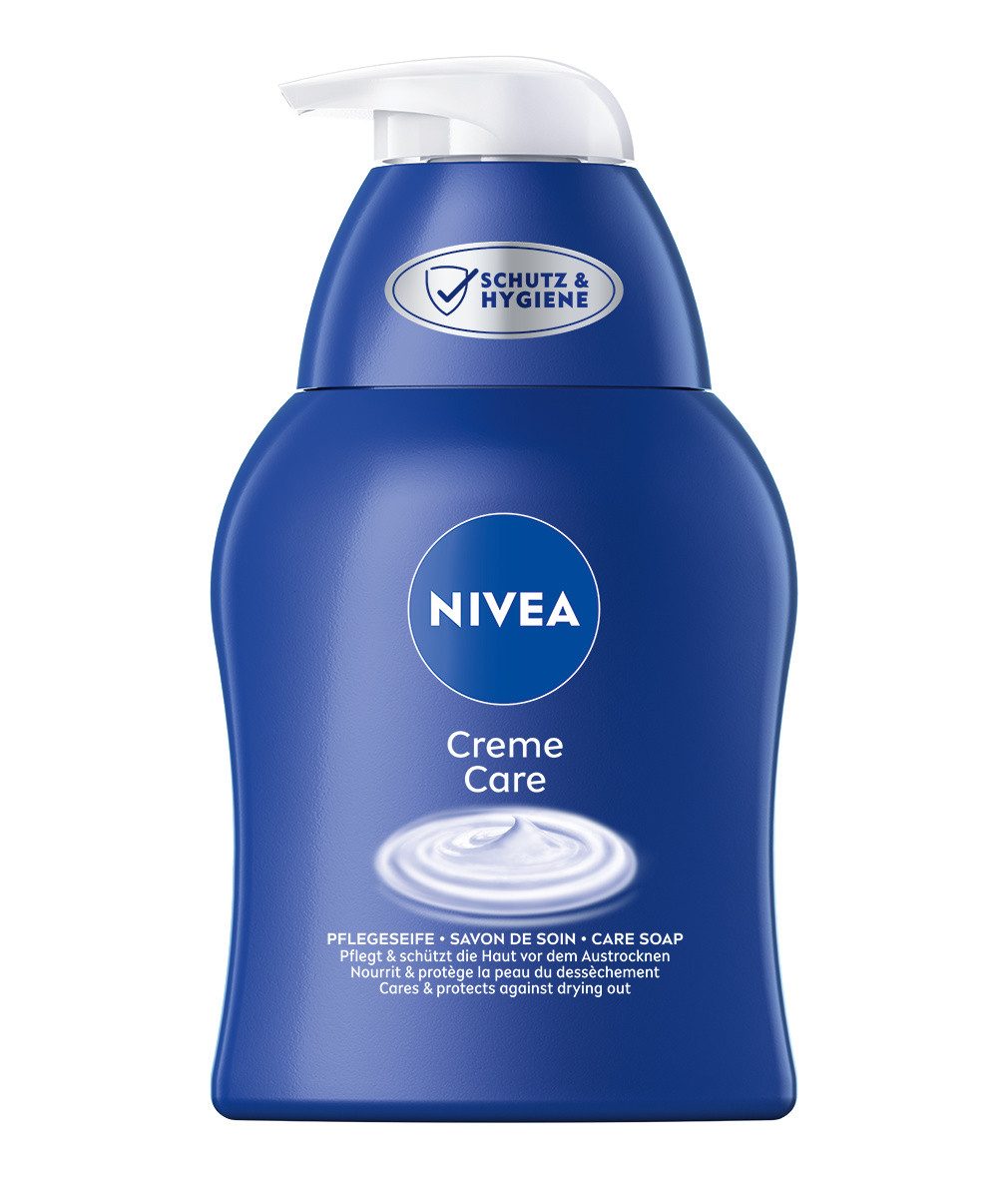 Nivea Flüssigseife Creme Care Pflegeseife mild Duft der NIVEA Creme 6 x 250ml, 6-tlg., Reinigt mit der original NIVEA Pflegeformel
