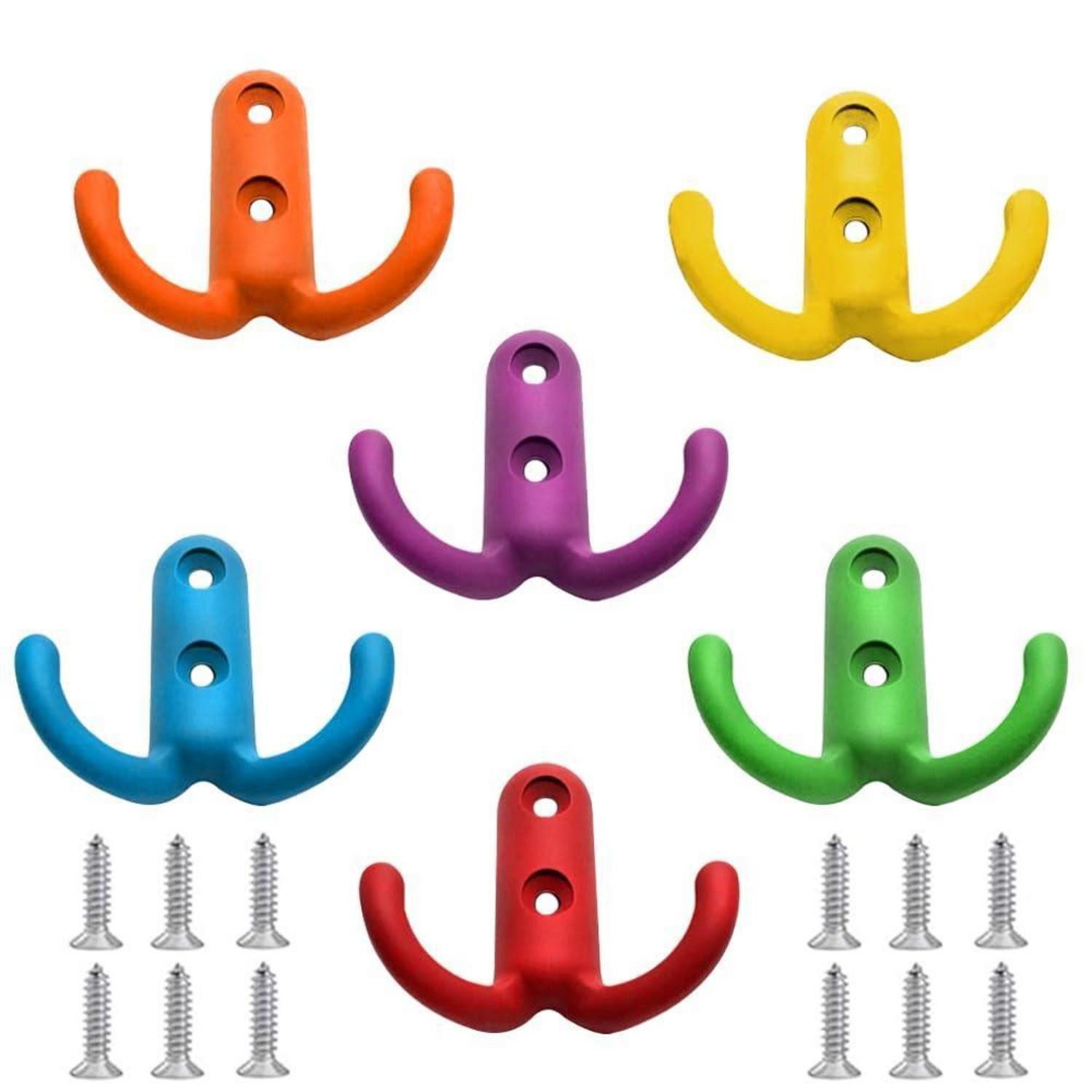 LuxusKollektion Doppelhaken Wandhaken 6er Set bunt, (6-St)