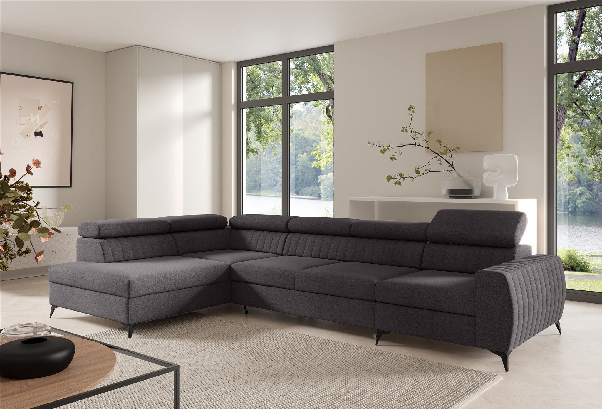 Fun Möbel Ecksofa Schlafsofa Sofa TORONTO günstig online kaufen