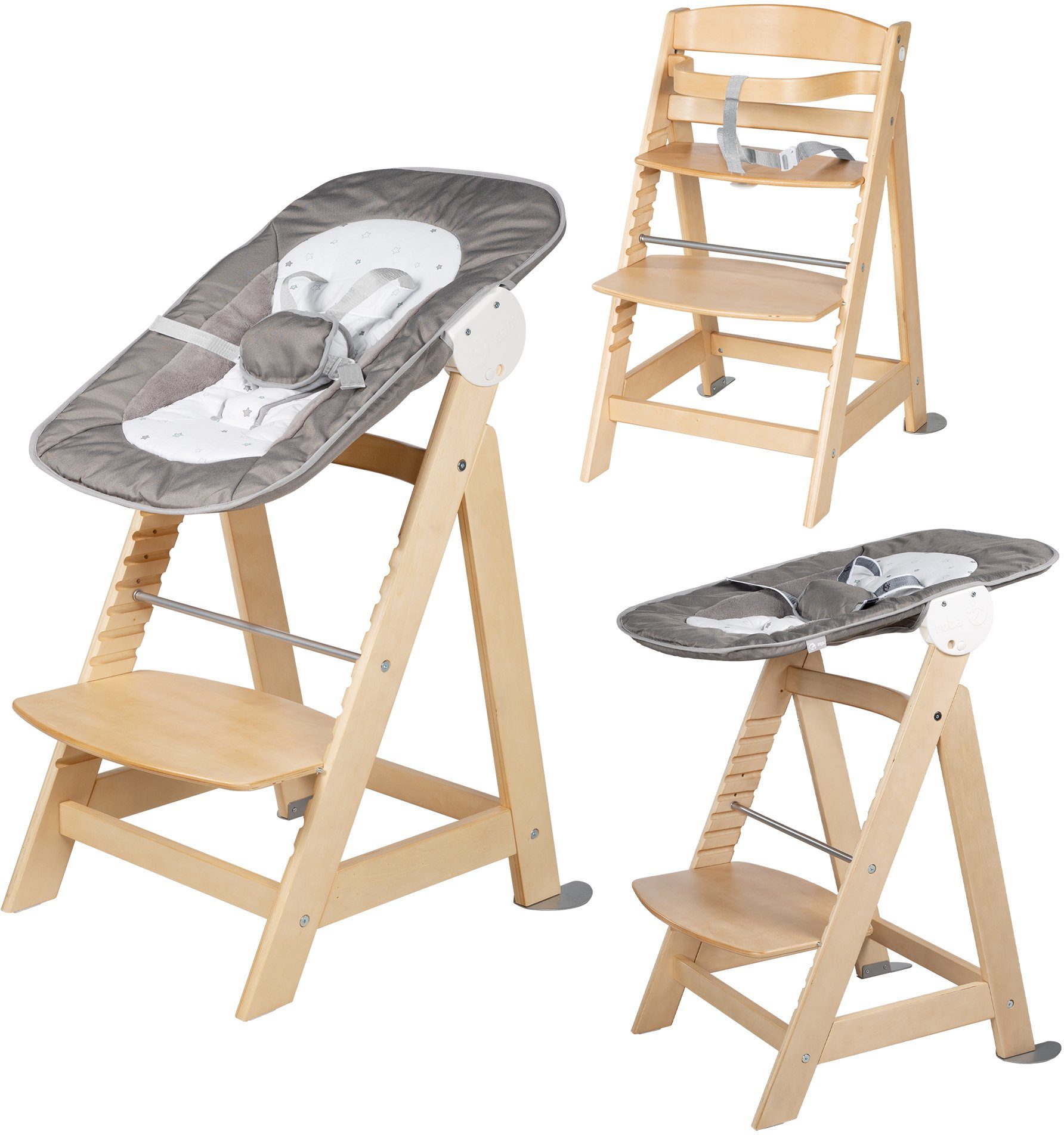 roba® Hochstuhl 2-in-1 Set Born Up, Sternenzauber, mit Neugeborenen-Aufsatz