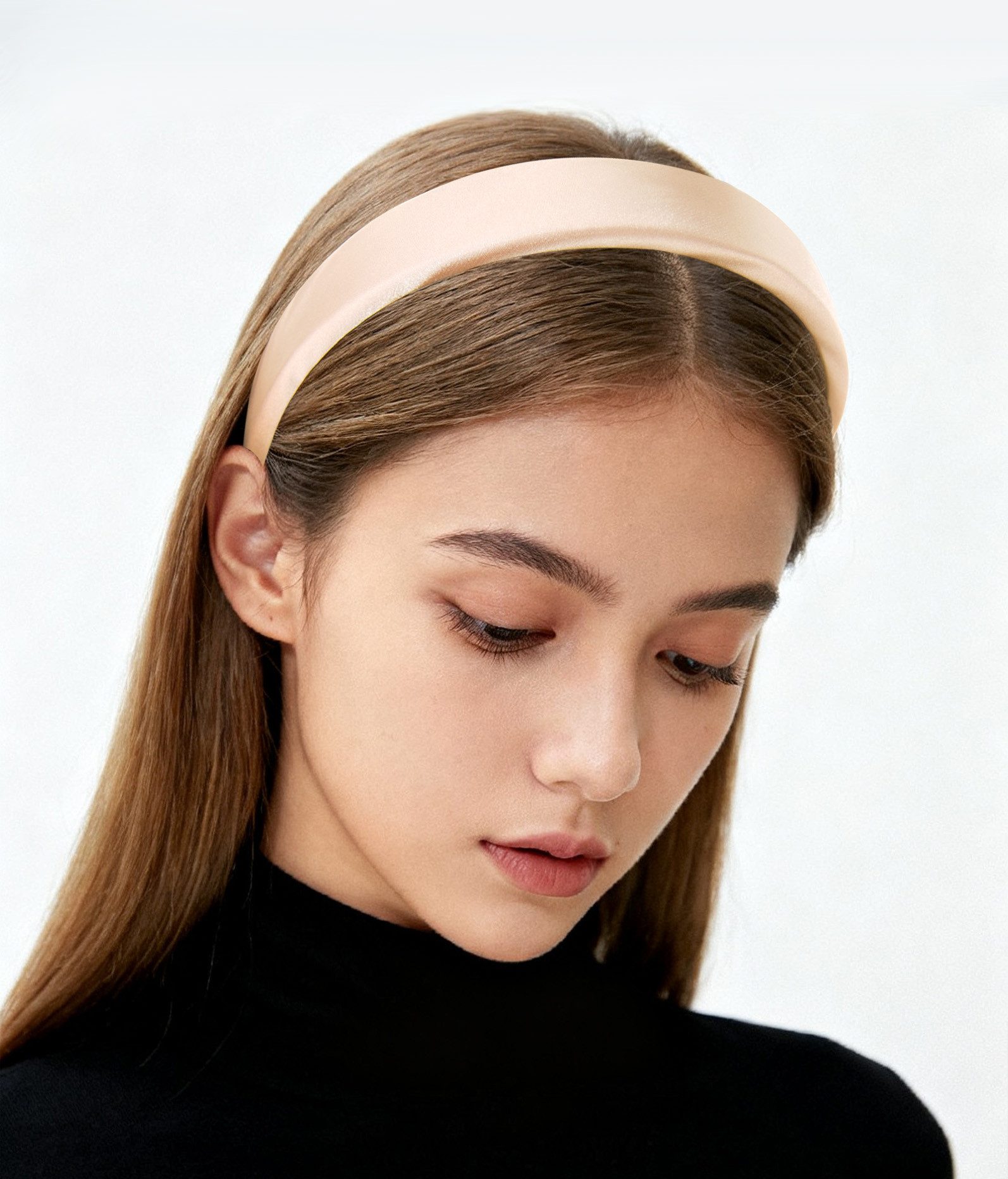 axy Haarreif Haarreif mit Stoff gepolstertes Candy Colours, Vintage Damen Haareifen Haarband Satin Bezogen