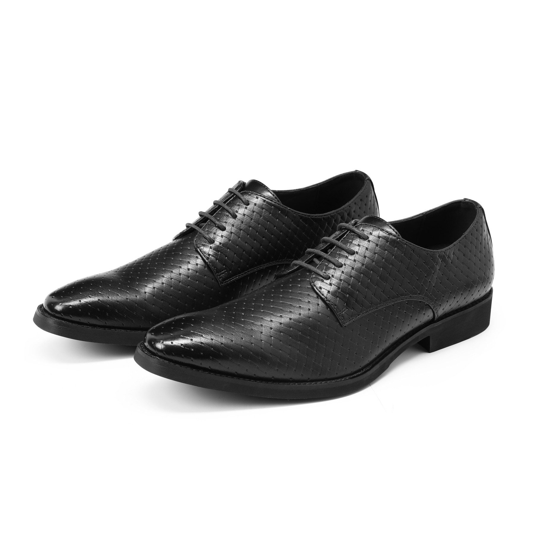 Allthemen Schnürschuh Schnürschuhe Herren geflochtene Lederschnürschuhe Businessschuhe