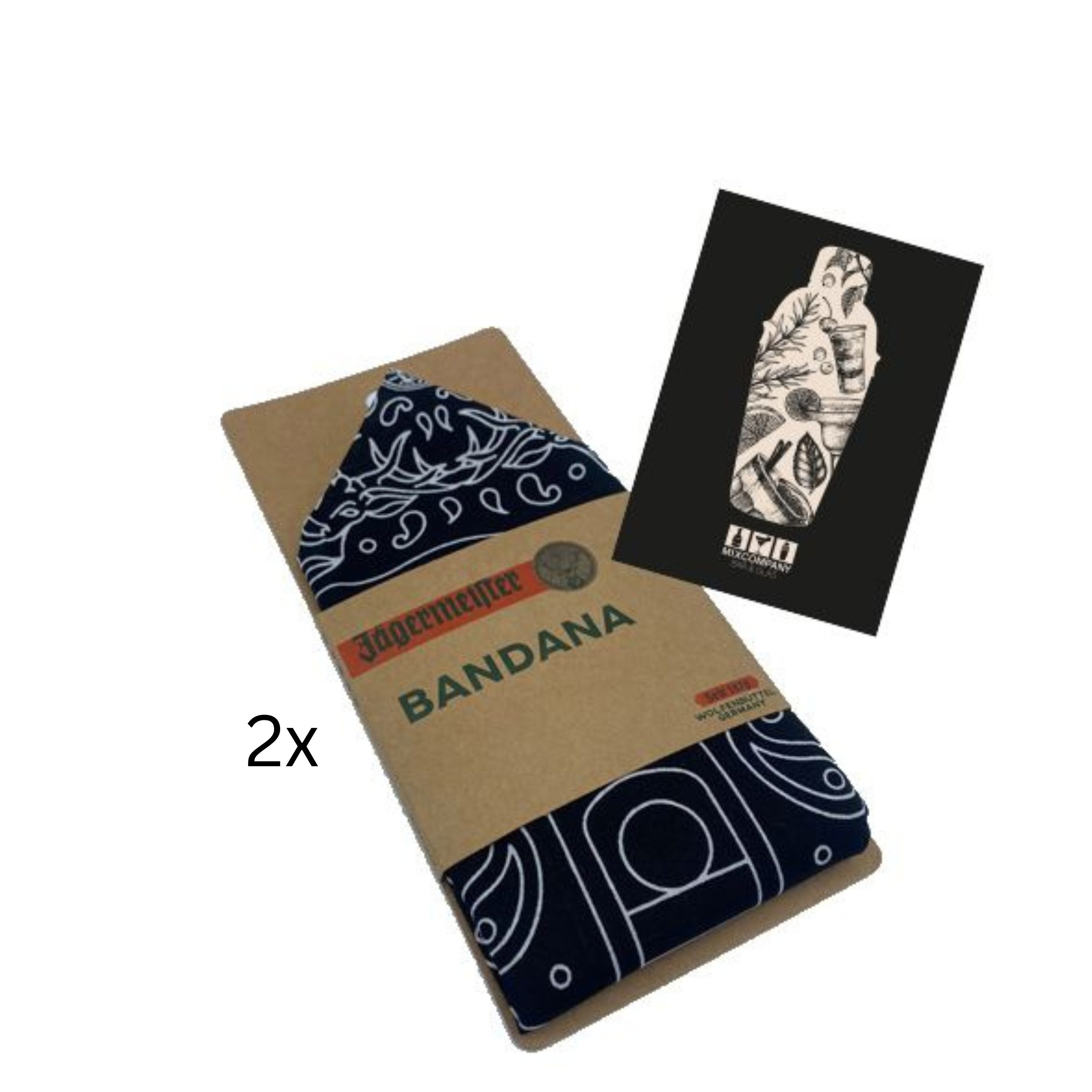 Jägermeister Halstuch Jägermeister 2x Bandana Halstuch ca. 51x51cm, (2-St)
