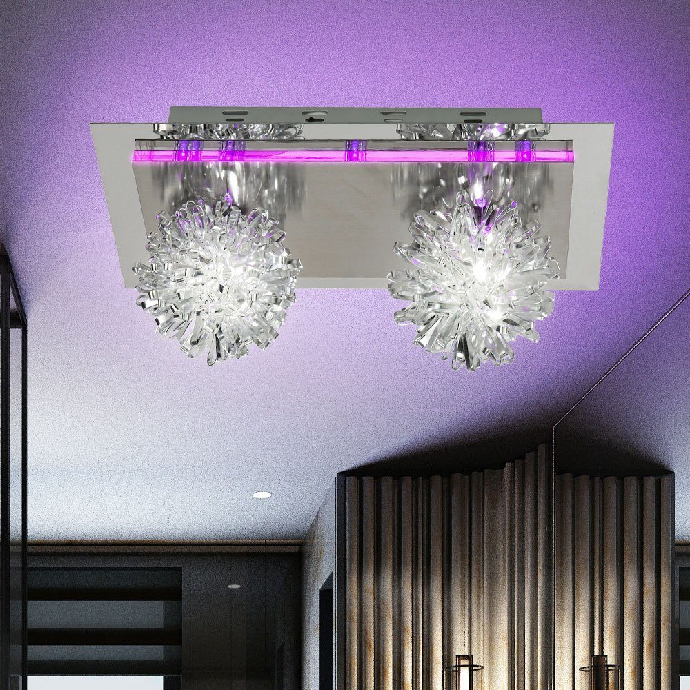 etc-shop LED Deckenleuchte, Leuchtmittel Wandleuchte nicht Wandlampe Deckenlampe inklusive, lila Deckenleuchte LED