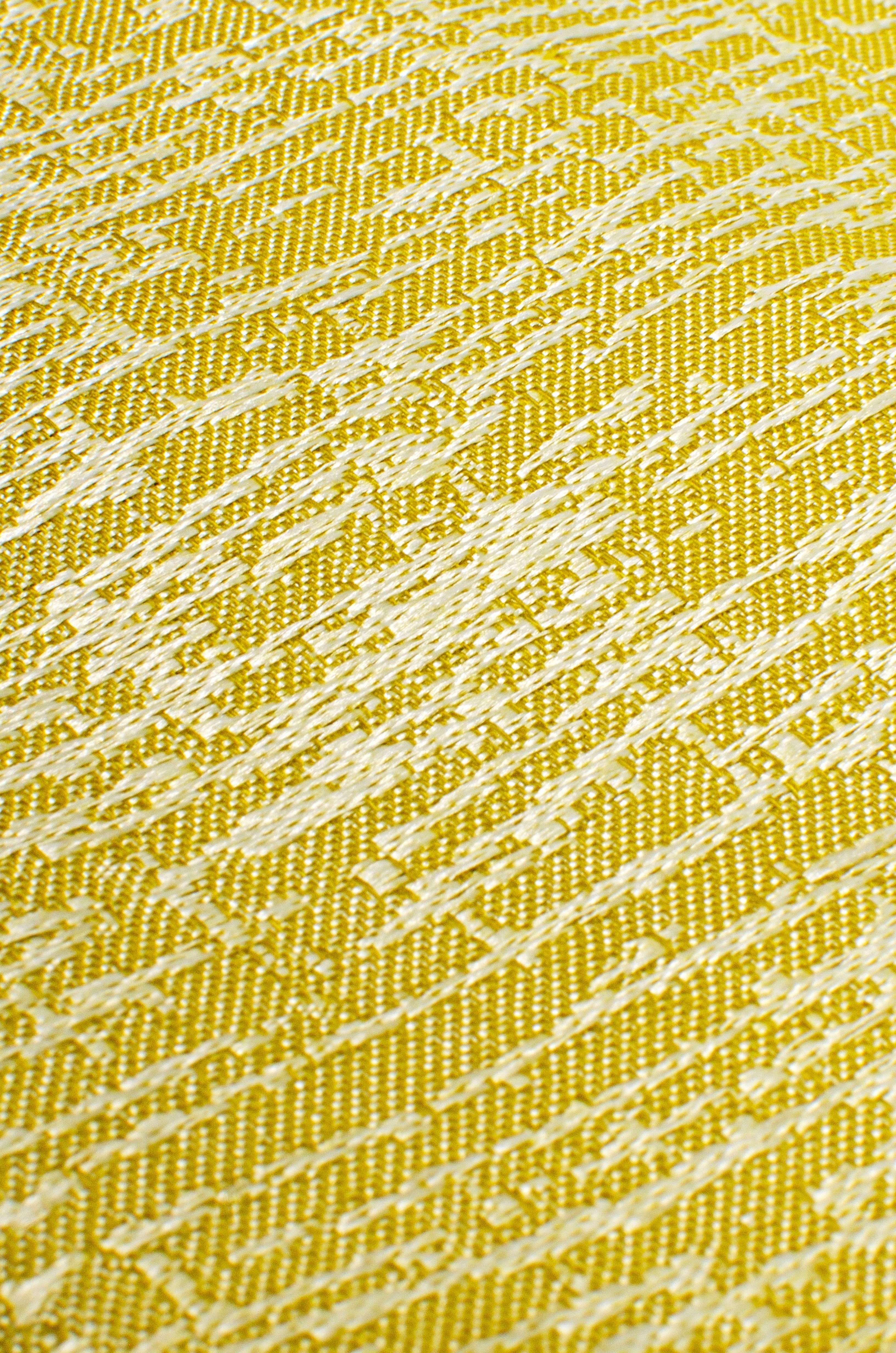 Vorhang Opus, Neutex you!, x mit 8 (1 cm Metallösen, Höhe: 245 Ösen Ösenschal Jacquard, St), gelb blickdicht, cm Breite: 146 for