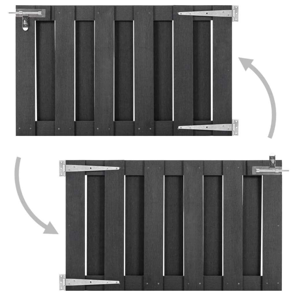 vidaXL Gartentor, Gartentür WPC 100 x 60 cm Grau