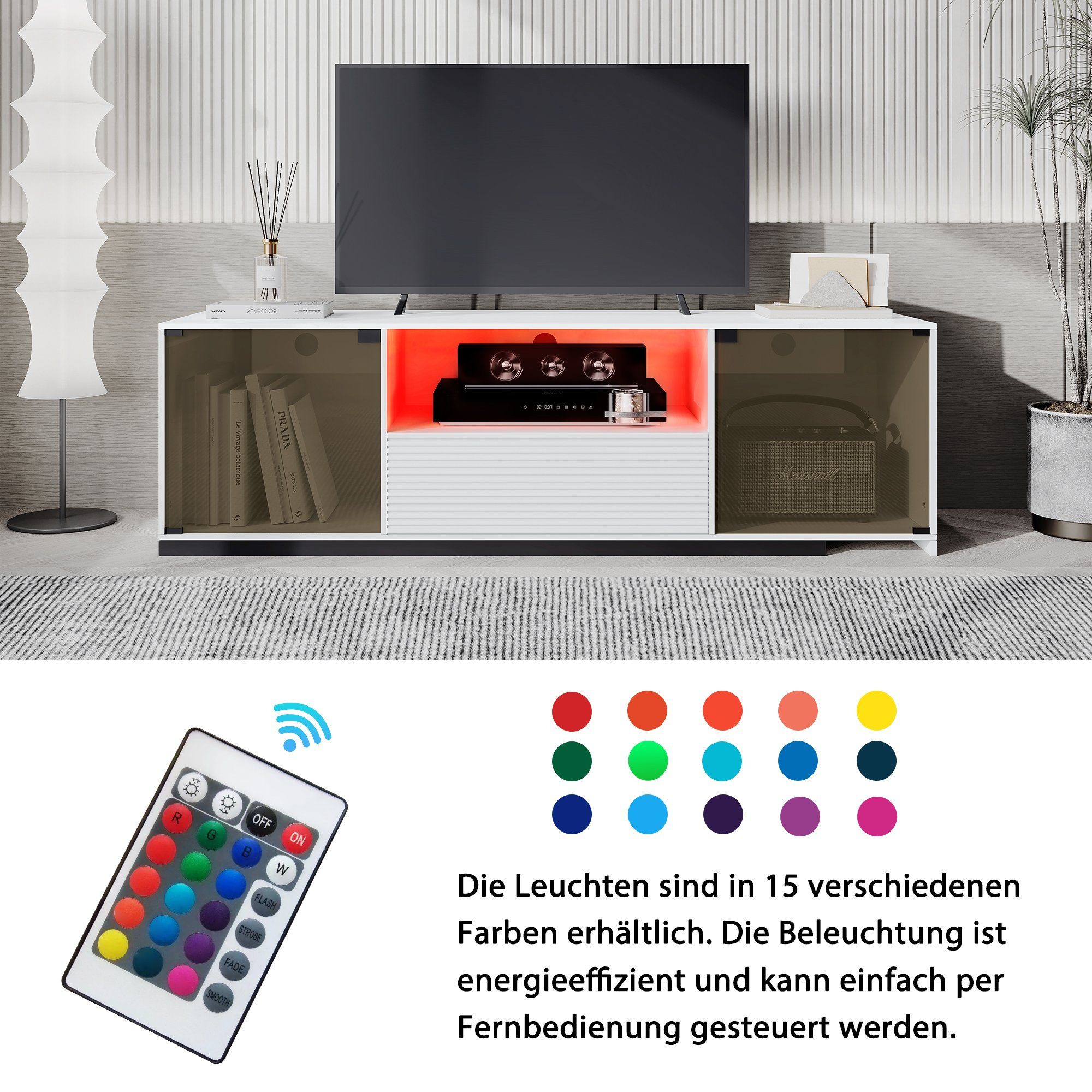 TV-Schrank Gotagee für einen Beistelltisch 60-Zoll-Fernseher TV-Schrank LED TV-Ständer
