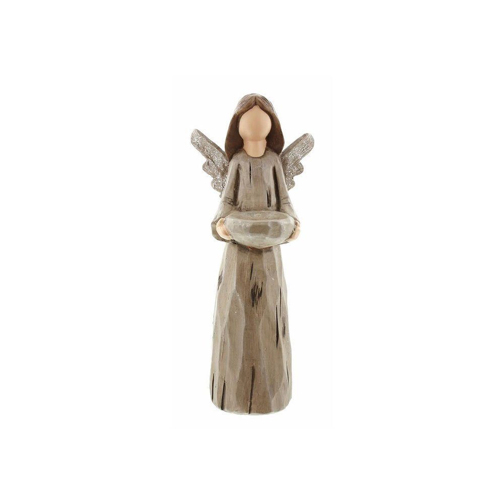 Home-trends24.de Teelichthalter Teelichthalter Engel Weihnachtsdeko Winter Figur Kerzen Beleuchtung
