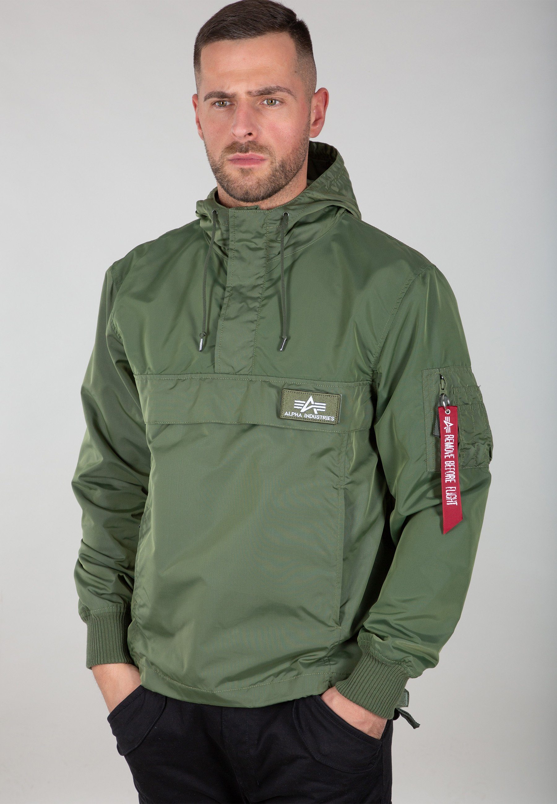 Alpha Alpha Industries Men Anorak Utility Jackets Anorak Industries - sage-green TT LW