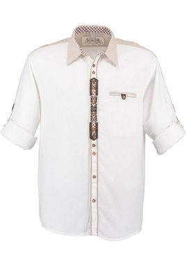 OS-Trachten Trachtenhemd Etuji Herren Langarmhemd mit Stickerei auf der Knopfleiste