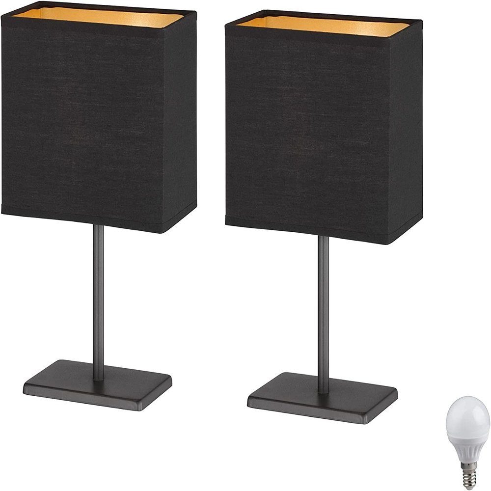 Lichthandel Hoch LED Tischleuchte Nachttischlampe 2er Set Nachttischleuchte günstig online kaufen