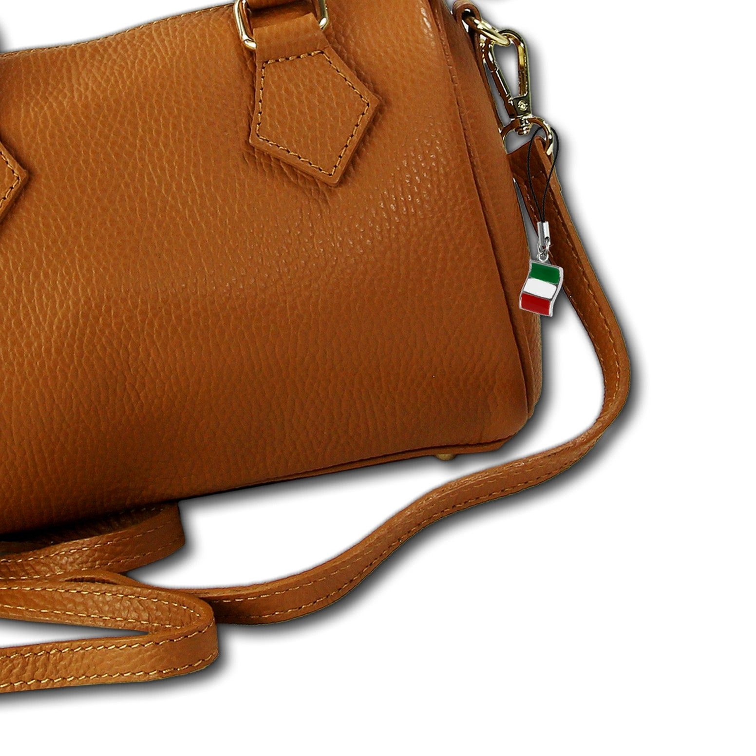 FLORENCE Umhängetasche Florence Umhängetasche Damen Handtasche (Umhängetasche), Damen Umhängetasche Leder, tan, braun ca. 22cm x ca. 15cm